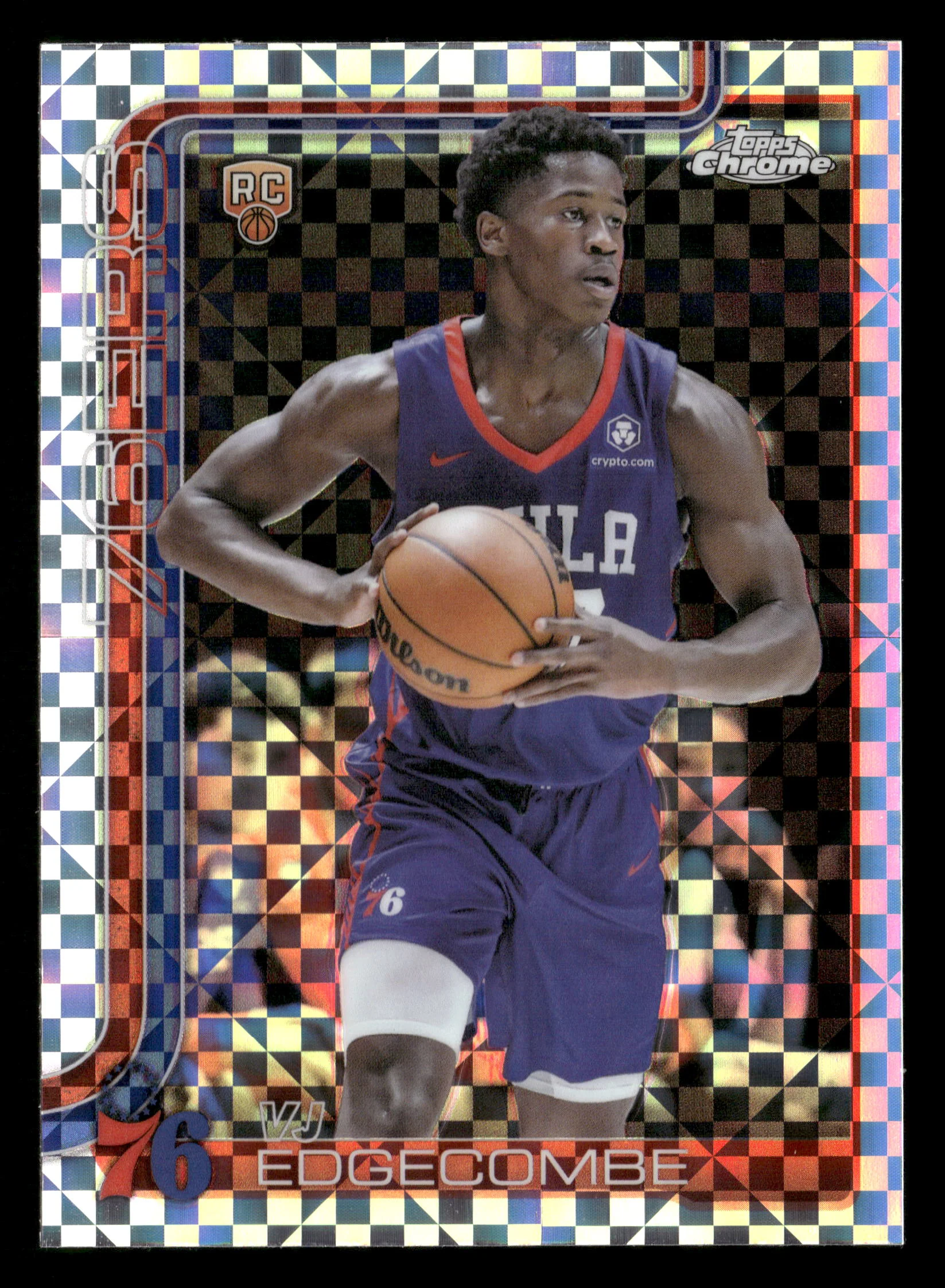 2025-26 Topps Chrome #253 VJ Edgecombe X-Fractor