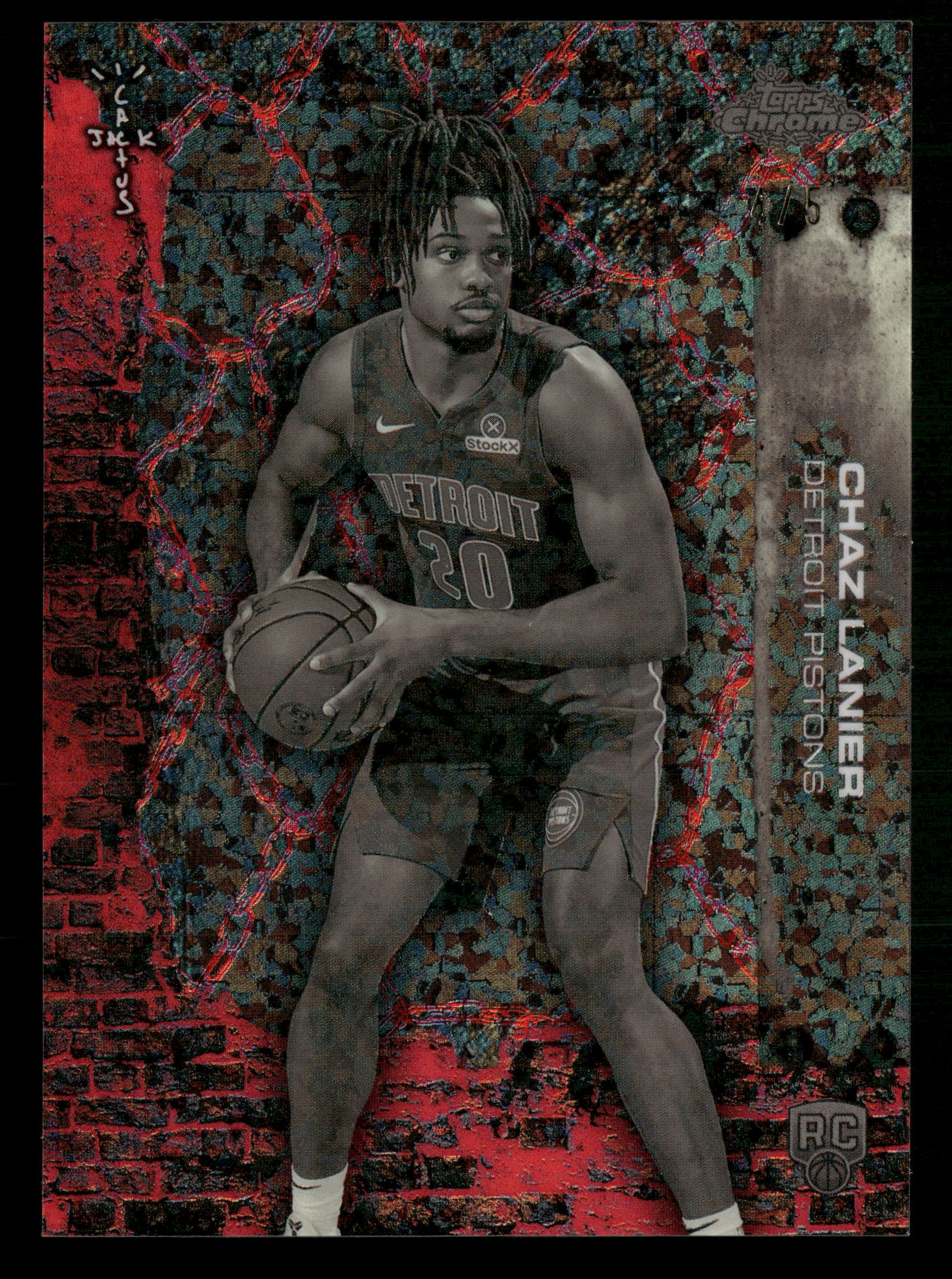 2025-26 Topps Chrome Cactus Jack #98 Chaz Lanier Red Refractor