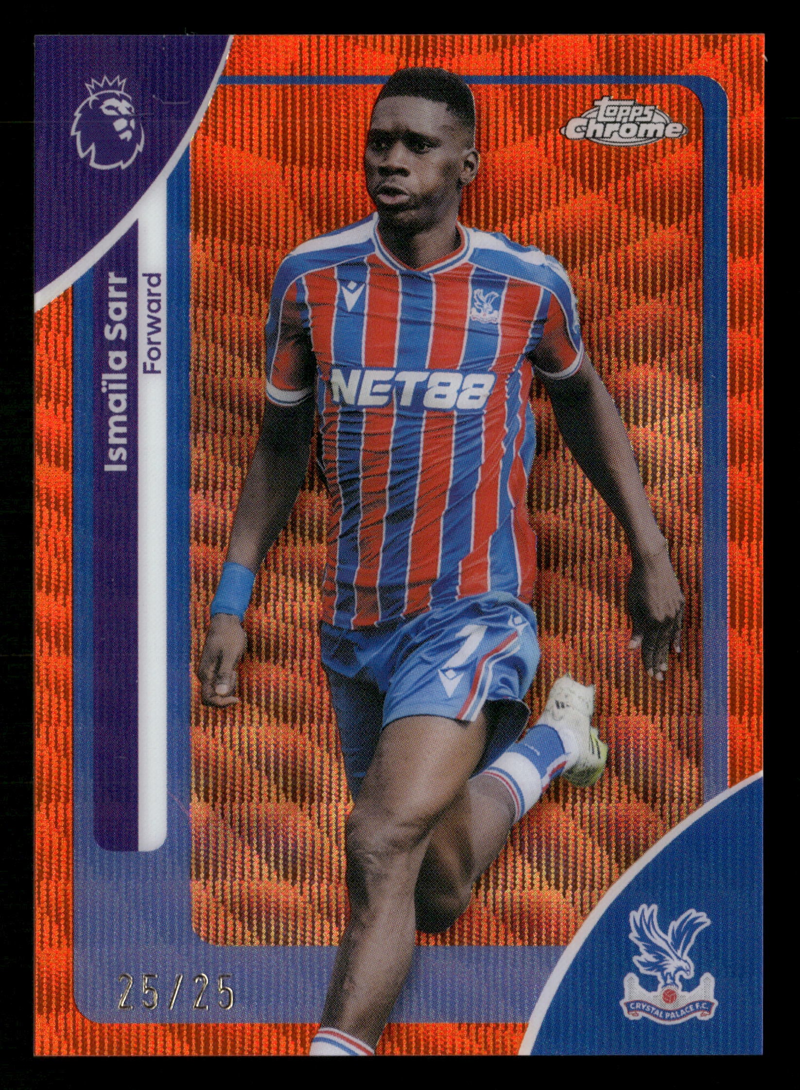 2025-26 Topps Chrome Premier League #74 Ismaïla Sarr Orange Wave Refractor #/25