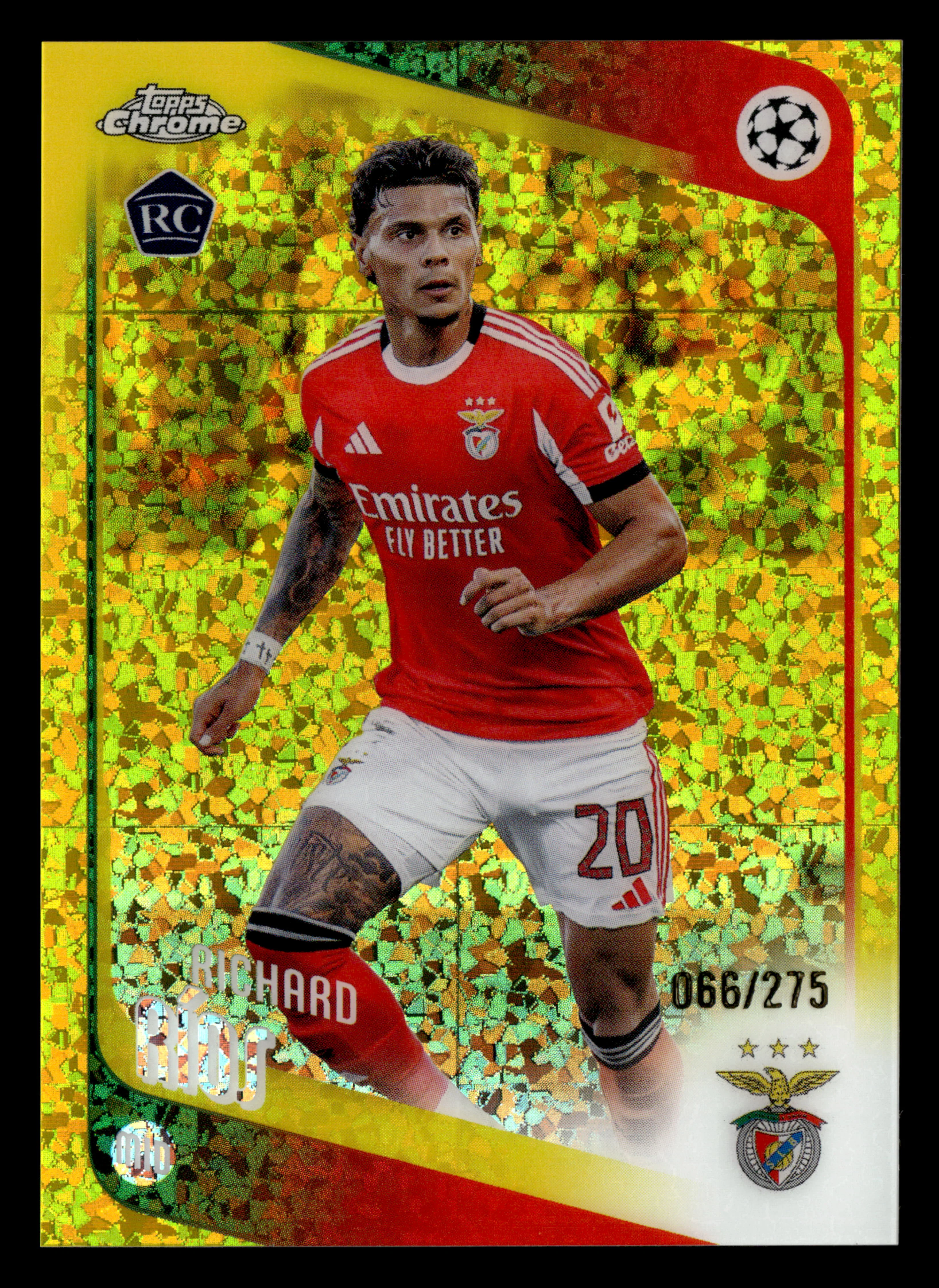 2025-26 Topps Chrome UCC #16 Richard Ríos Yellow Mini-Diamonds #/275