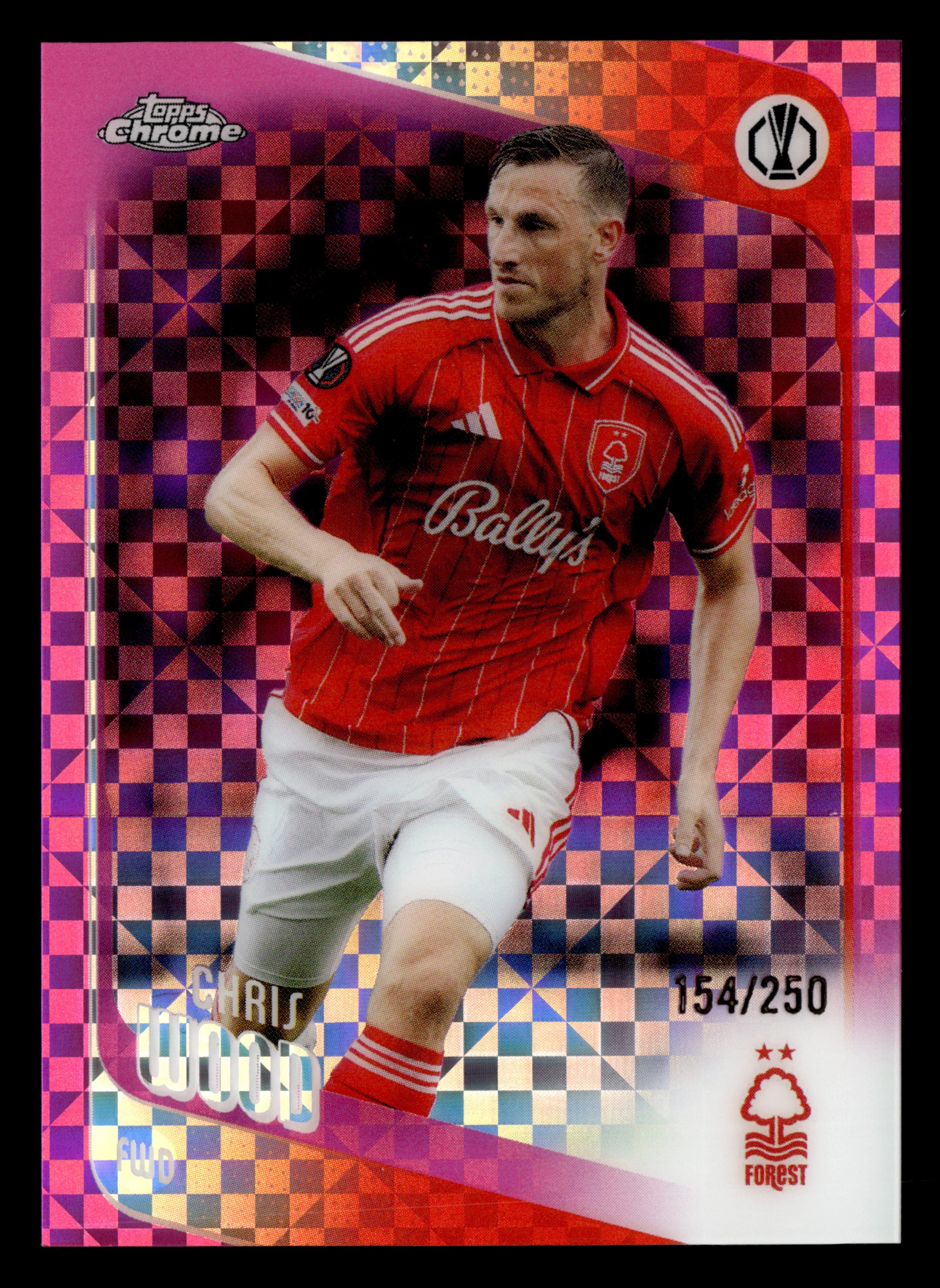 2025-26 Topps Chrome UCC #186 Chris Wood Pink X-Fractor #/250