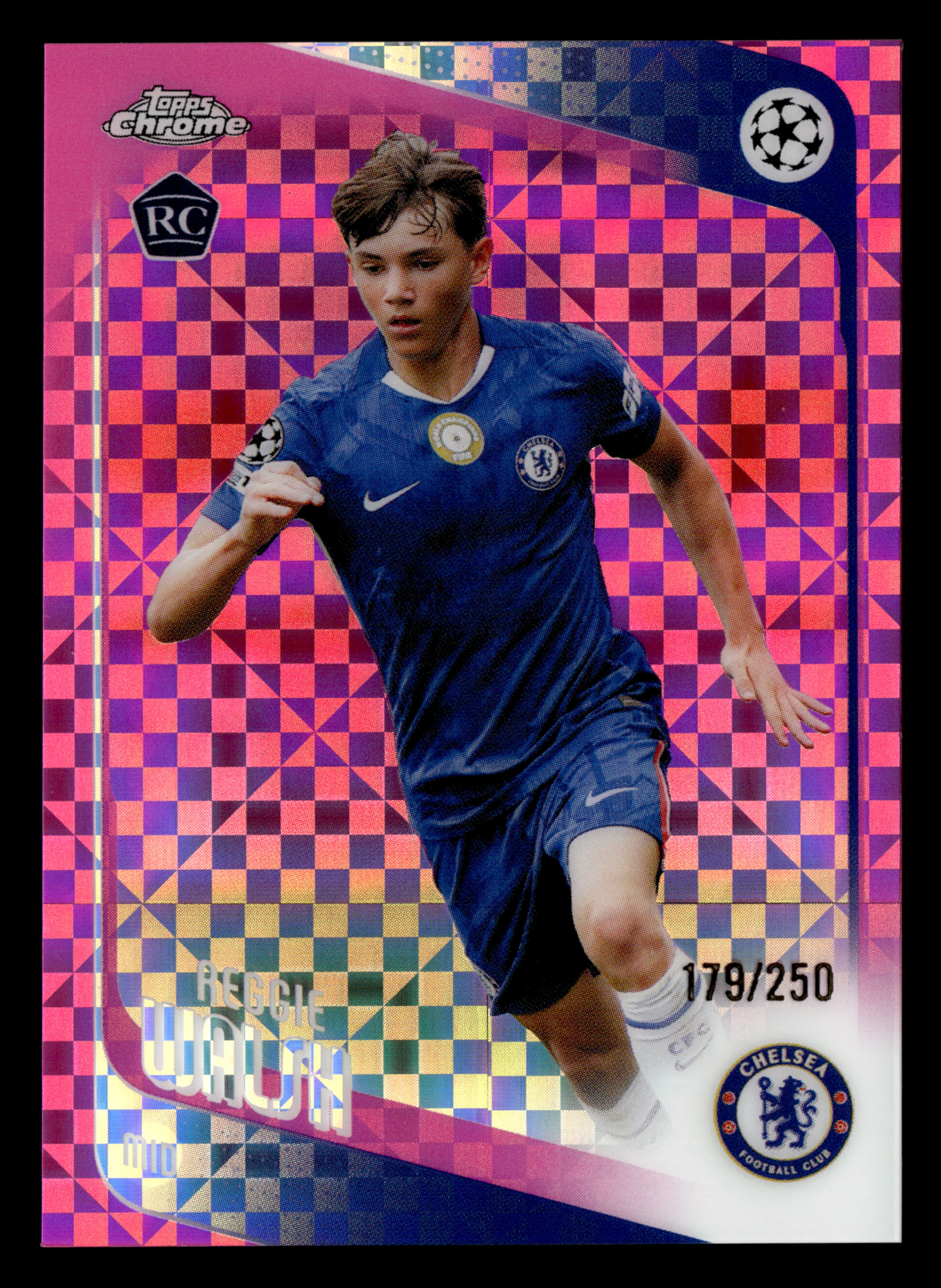 2025-26 Topps Chrome UCC #70 Reggie Walsh Pink X-Fractor #/250
