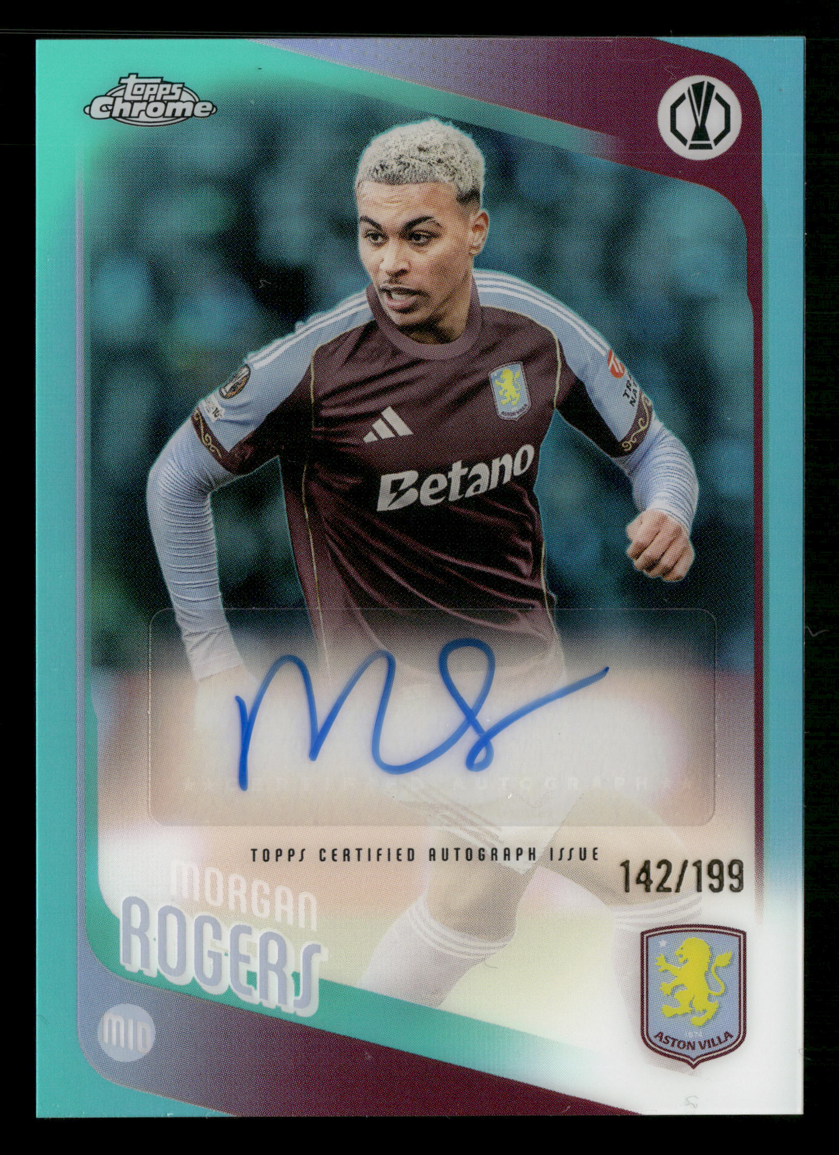 2025-26 Topps Chrome UCC #CA-MR Morgan Rogers Chrome Autographs  #/199