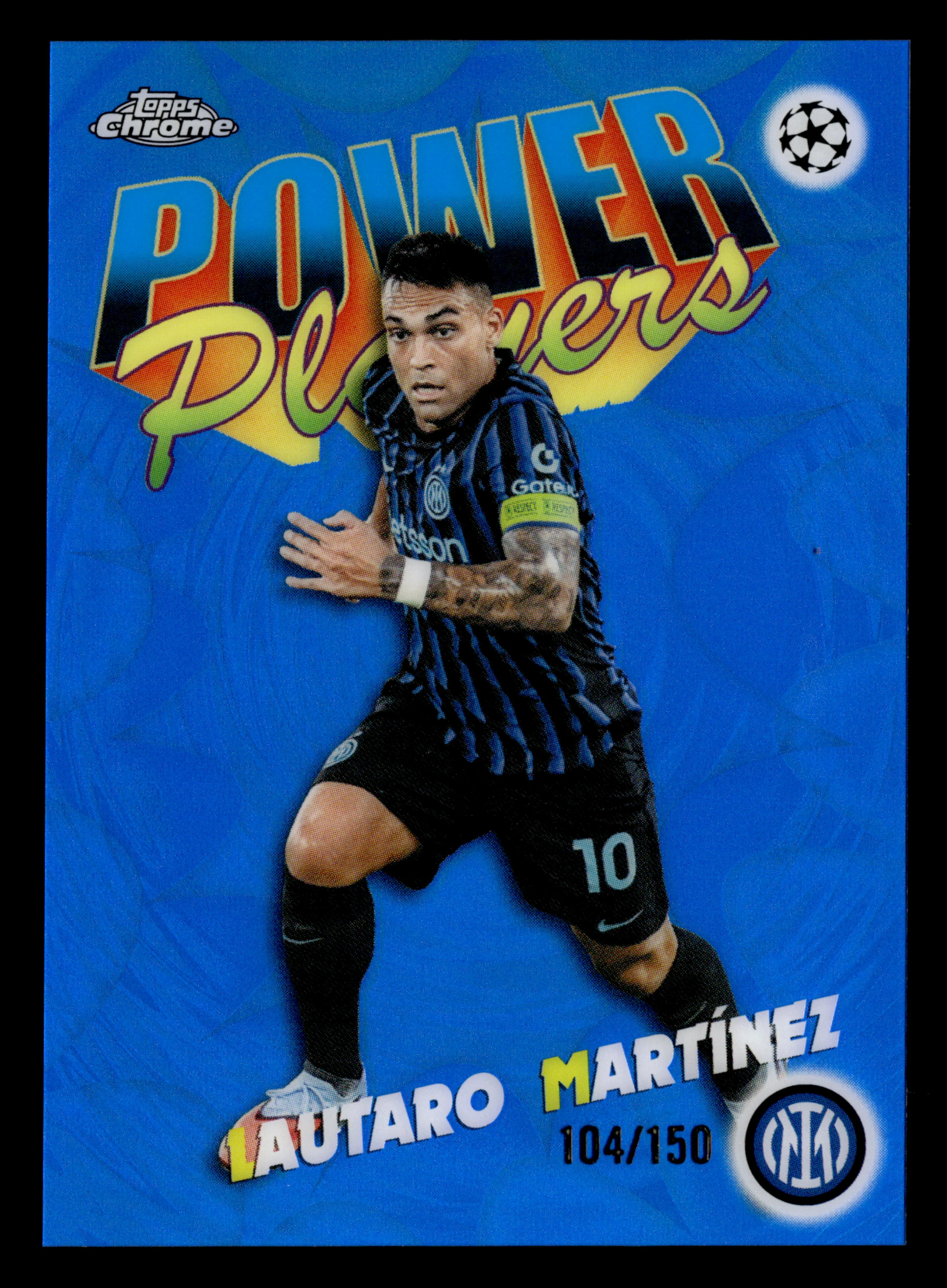 2025-26 Topps Chrome UCC #PP-9 Lautaro Martínez Power Players Blue #/150