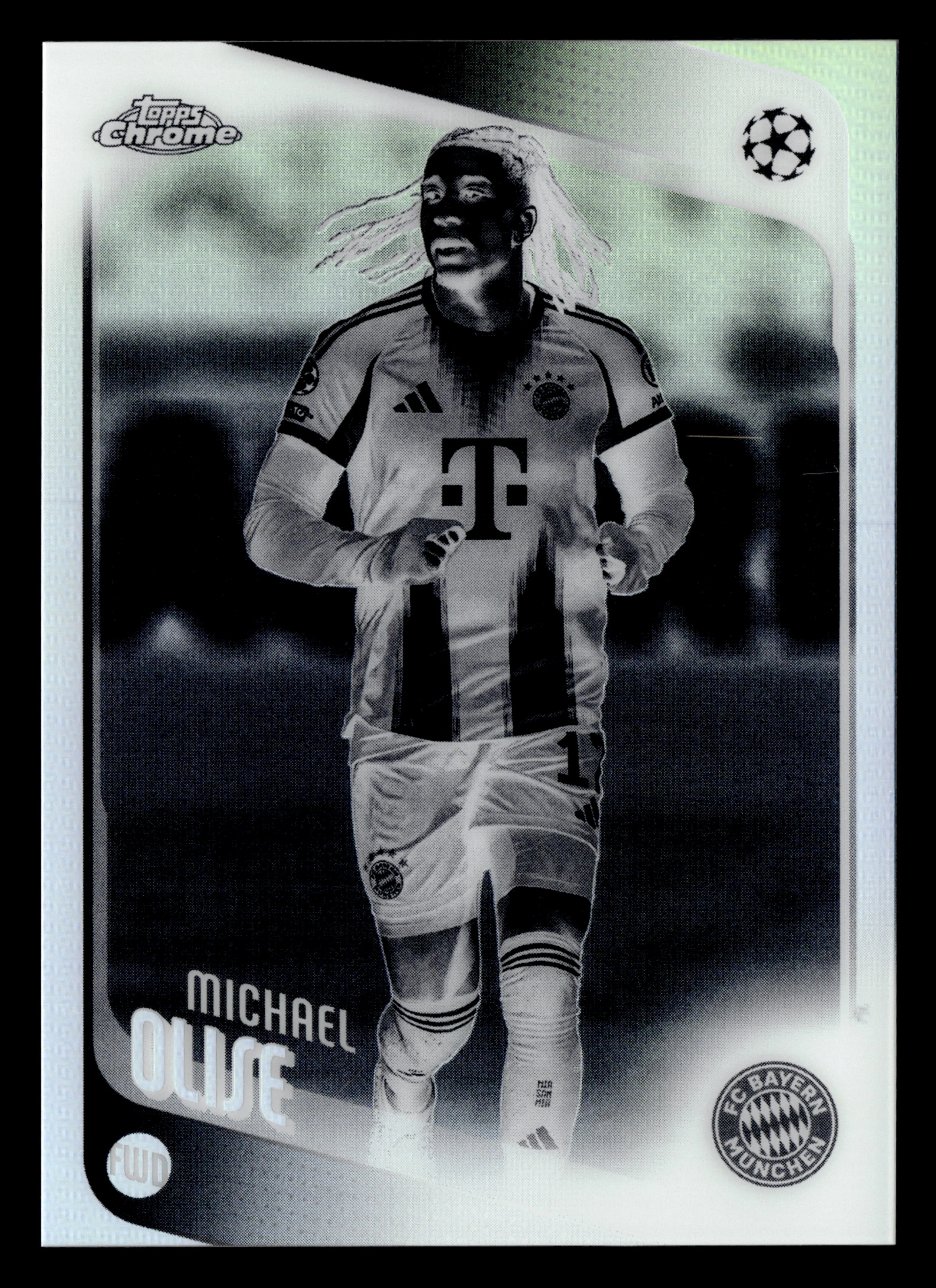 2025-26 Topps Chrome UEFA Club Competitions #4 Michael Olise Negative Refractor