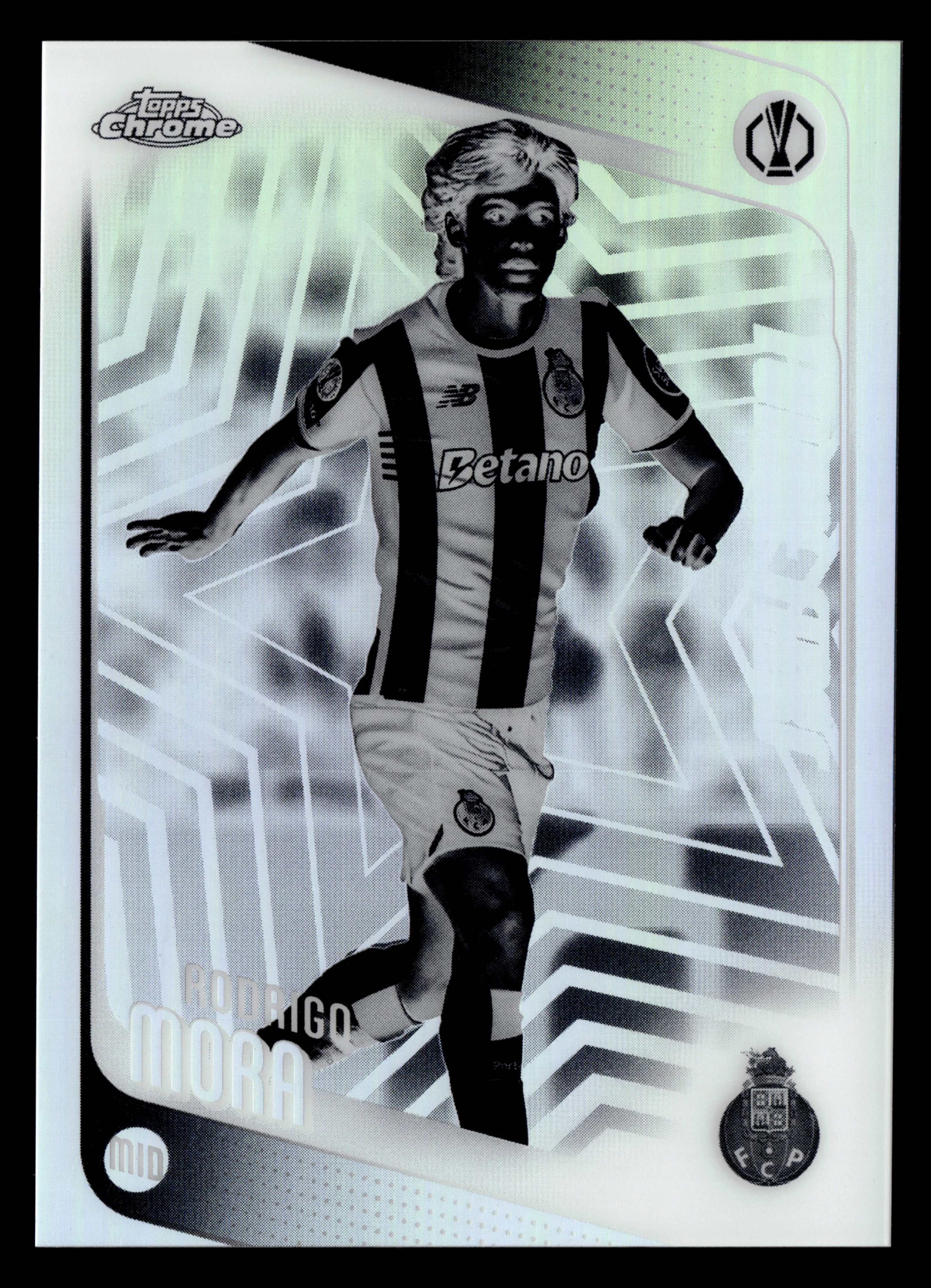 2025-26 Topps Chrome UEFA Club Competitions #83 Rodrigo Mora Negative Refractor