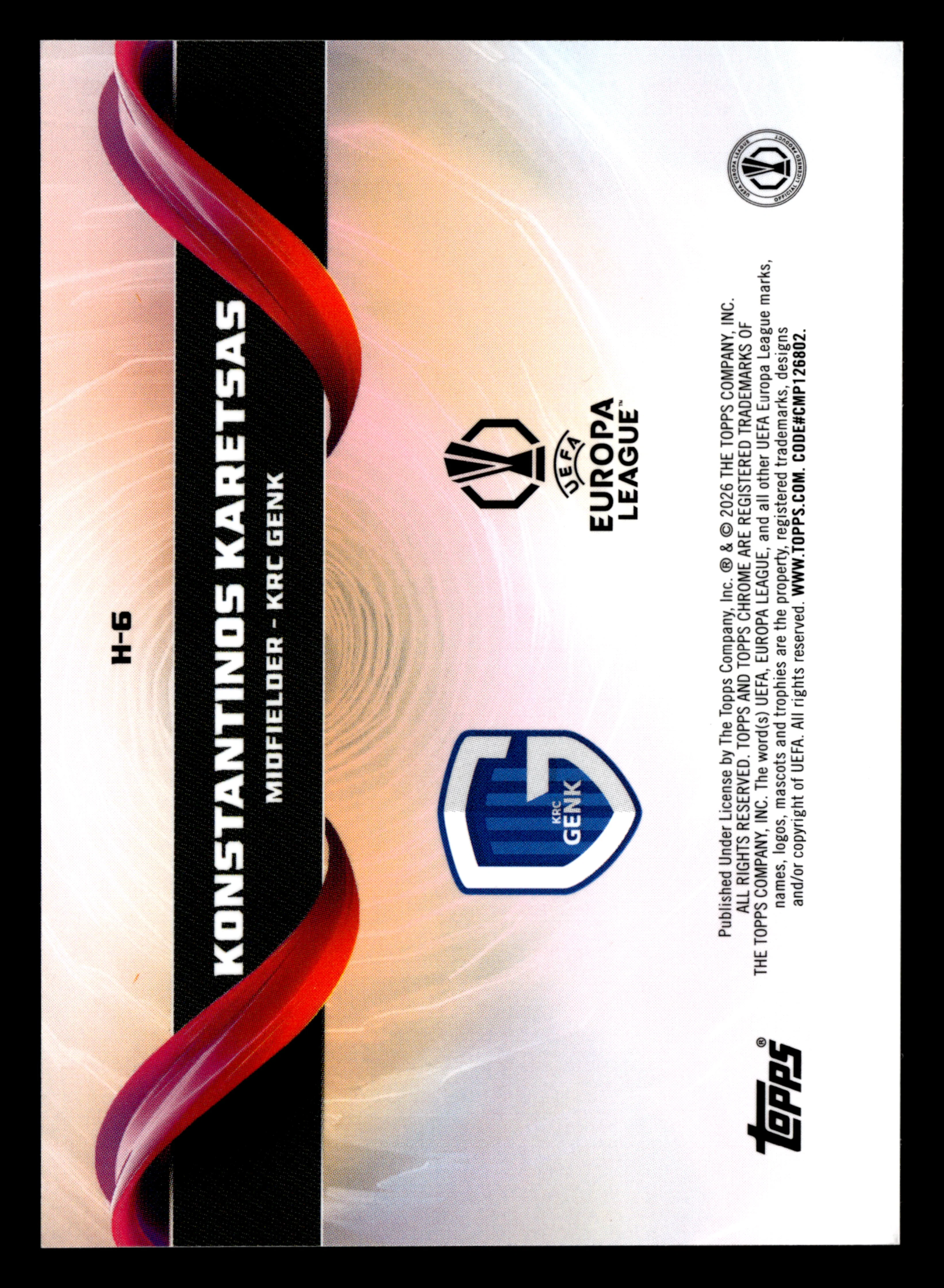 2025-26 Topps Chrome UEFA Club Competitions #H-6 Konstantinos Karetsas Helix - Image 2