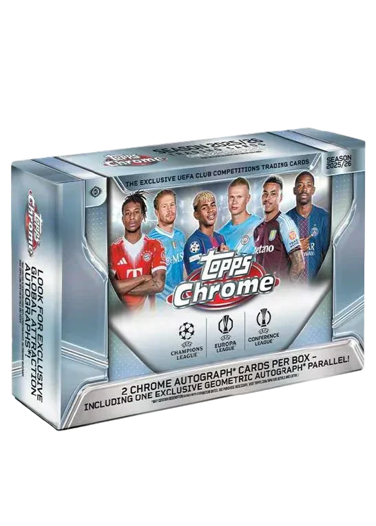 2025/26 Topps Chrome UEFA Club Competitions Soccer Breaker Delight Box
