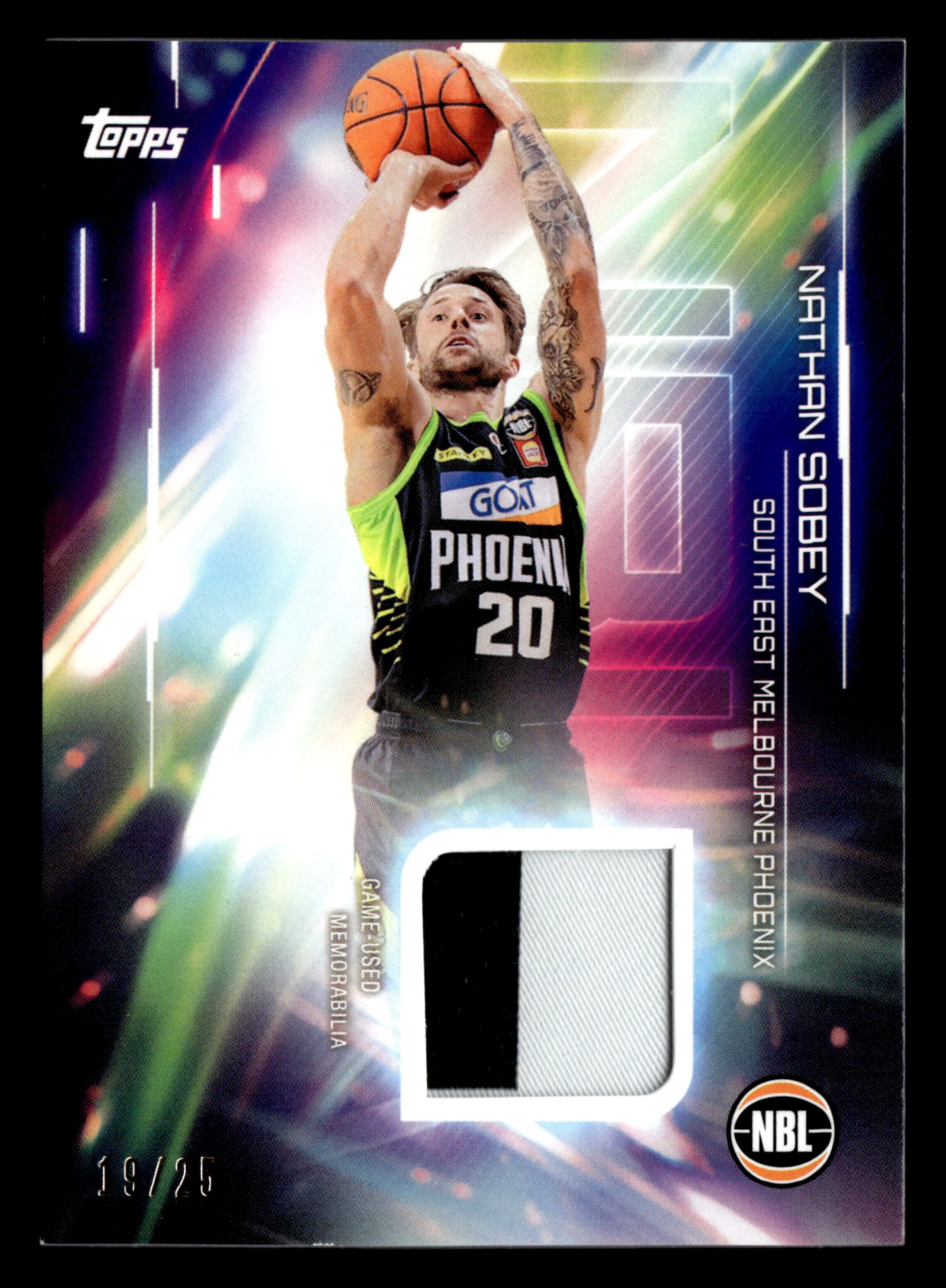 2025-26 Topps NBL - Nathan Sobey Relic #/25