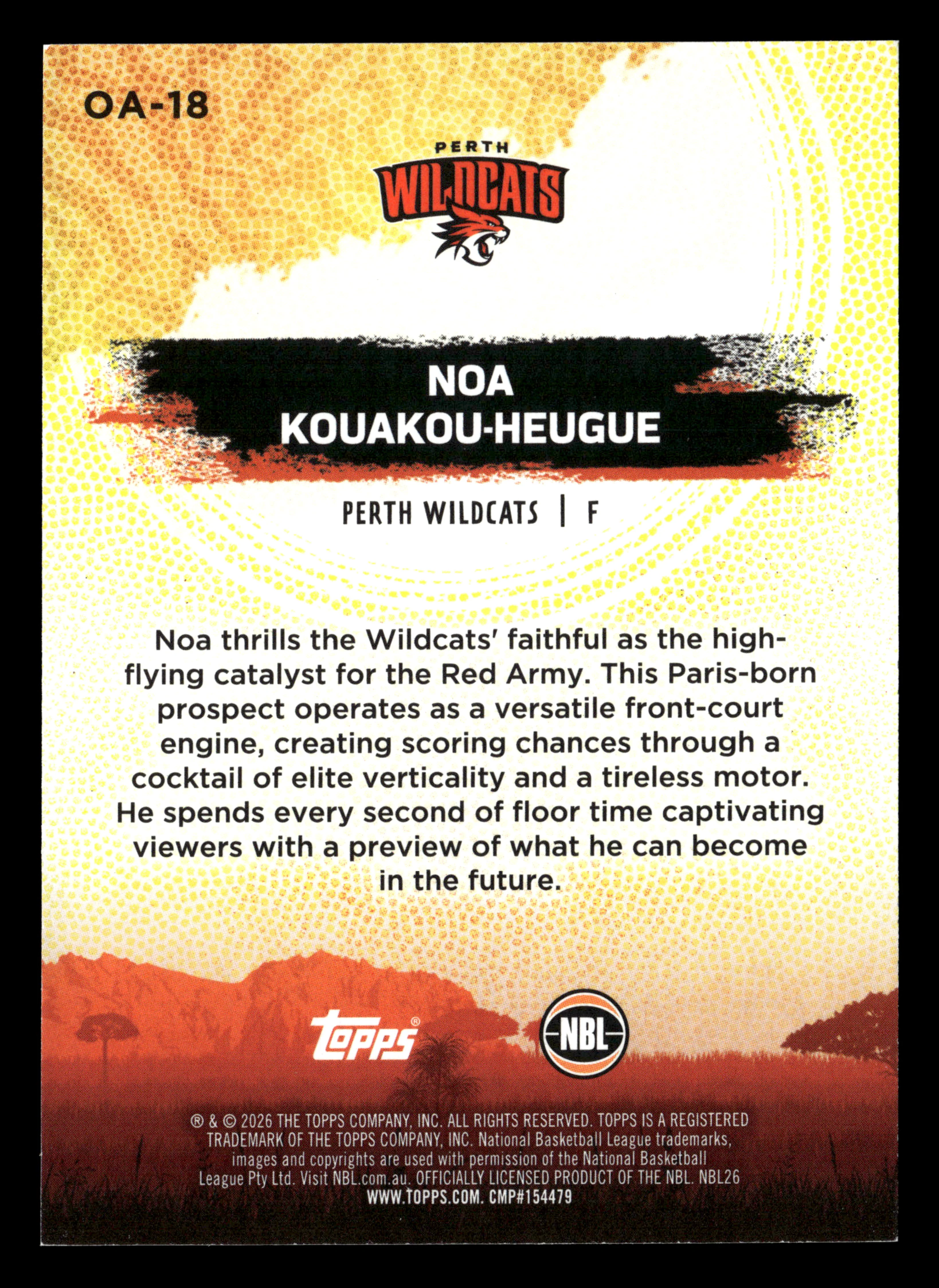 2025-26 Topps NBL - Oohs and Ahhs Noa Kouakou-Heugue #/25 - Image 2