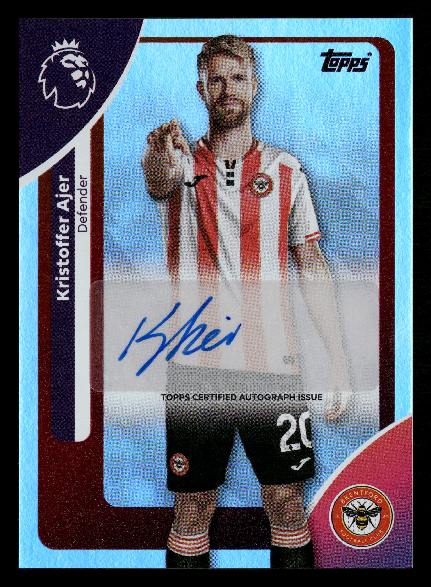 2025-26 Topps Premier League #AC-KA Kristoffer Ajer Autographs