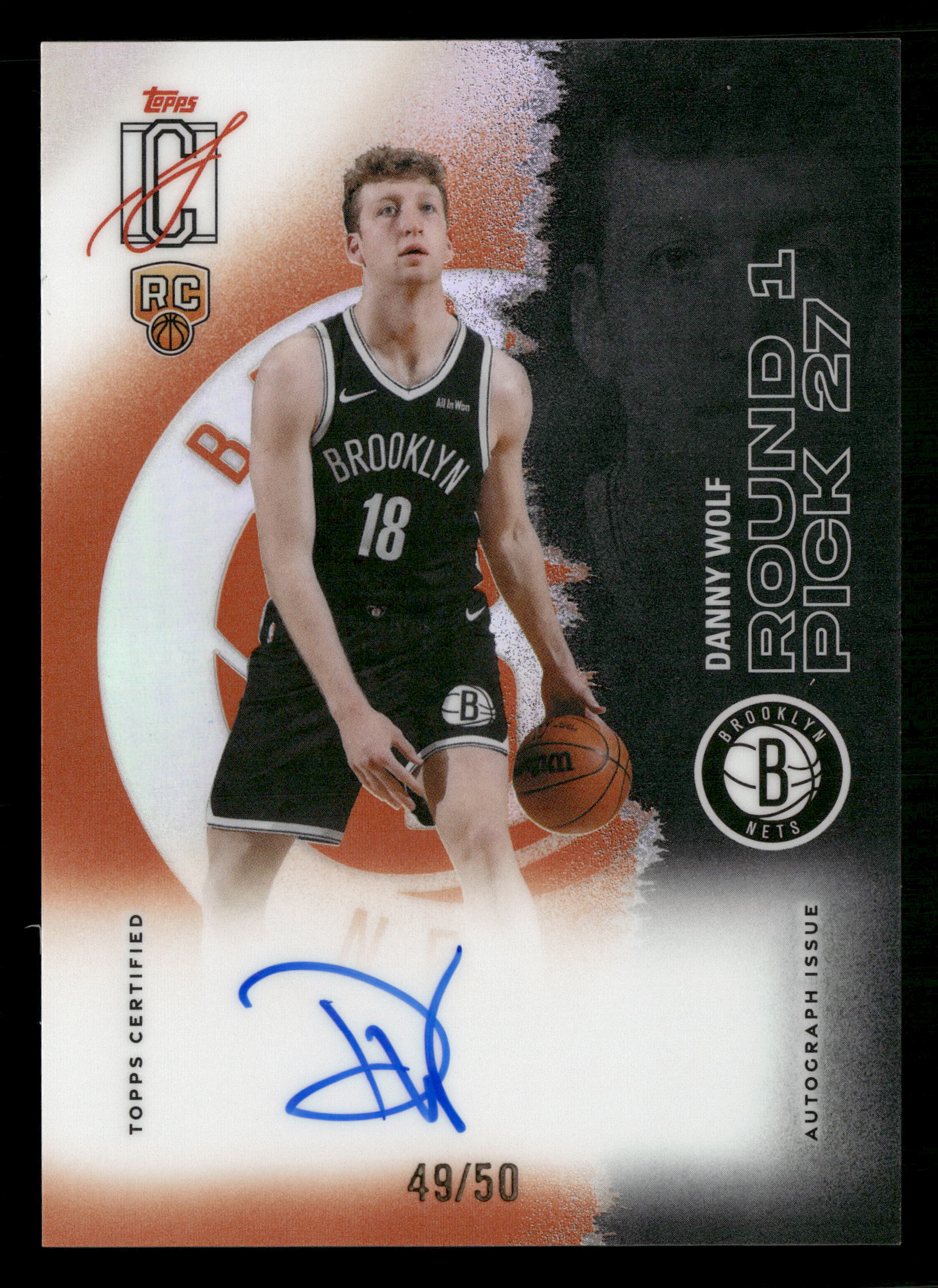 2025-26 Topps Signature Class #RCC-DW Danny Wolf Rookie Class Auto #/50