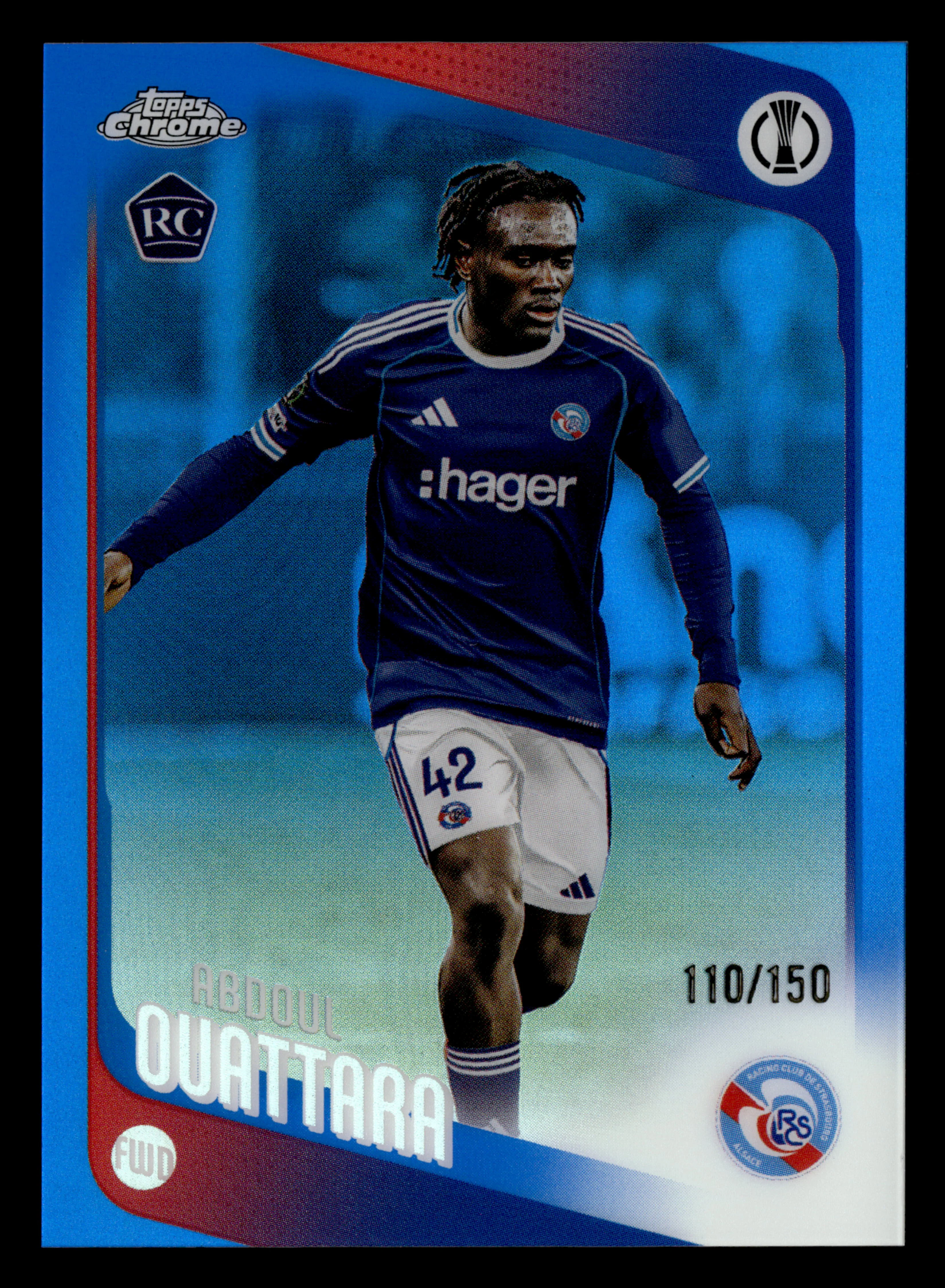 2025-26 Topps UEFA Club Competitions - Blue Foil #114 Abdoul Ouattara #/150