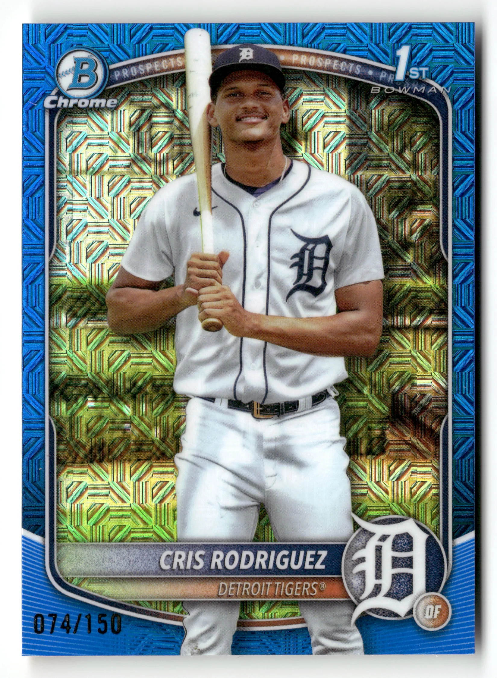 2025 Bowman Chrome #BCP-250 Cris Rodriguez Prospects Blue Geometric #/150