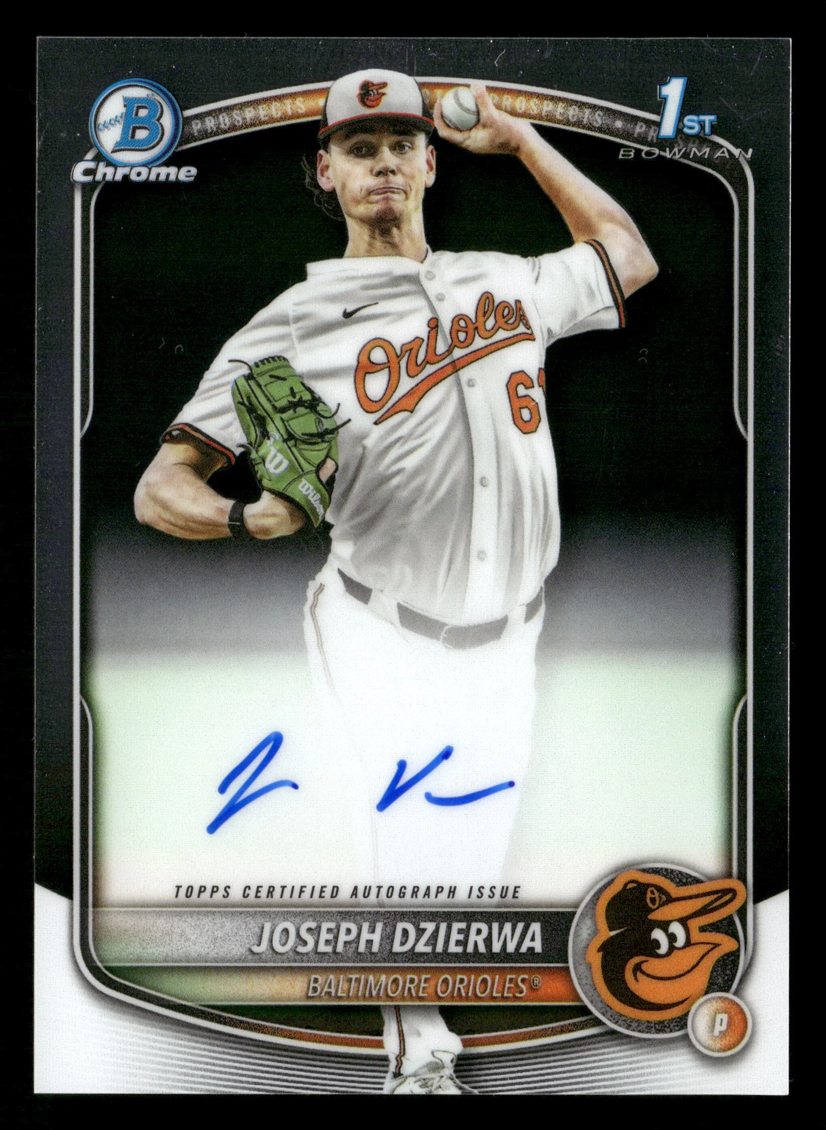 2025 Bowman Draft #CPA-JD Joseph Dzierwa Chrome Prospect Autographs