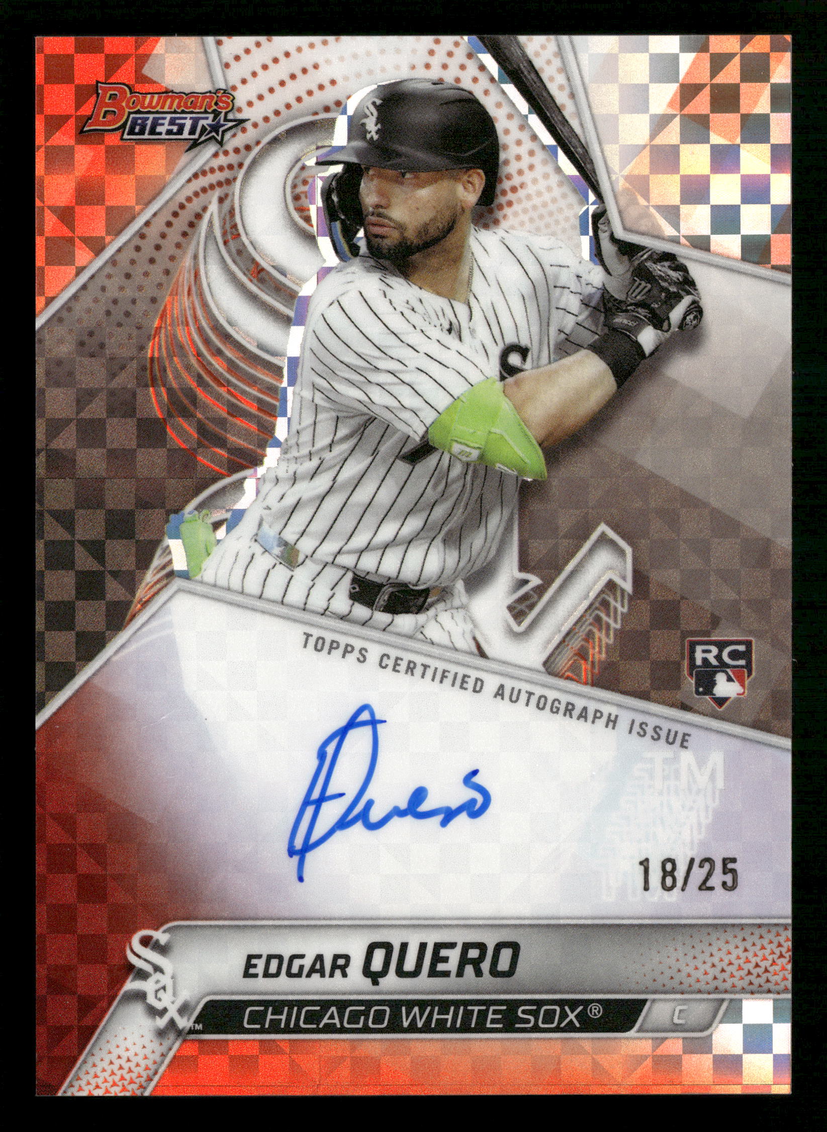 2025 Bowman's Best #B25-EQ Edgar Quero Best of 2025 Orange Refractor Auto #/25