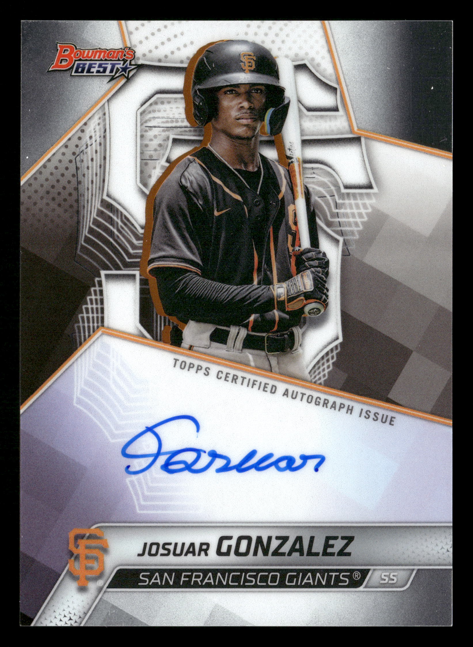 2025 Bowman's Best #B25-JG Josuar Gonzalez Best of 2025 Autographs