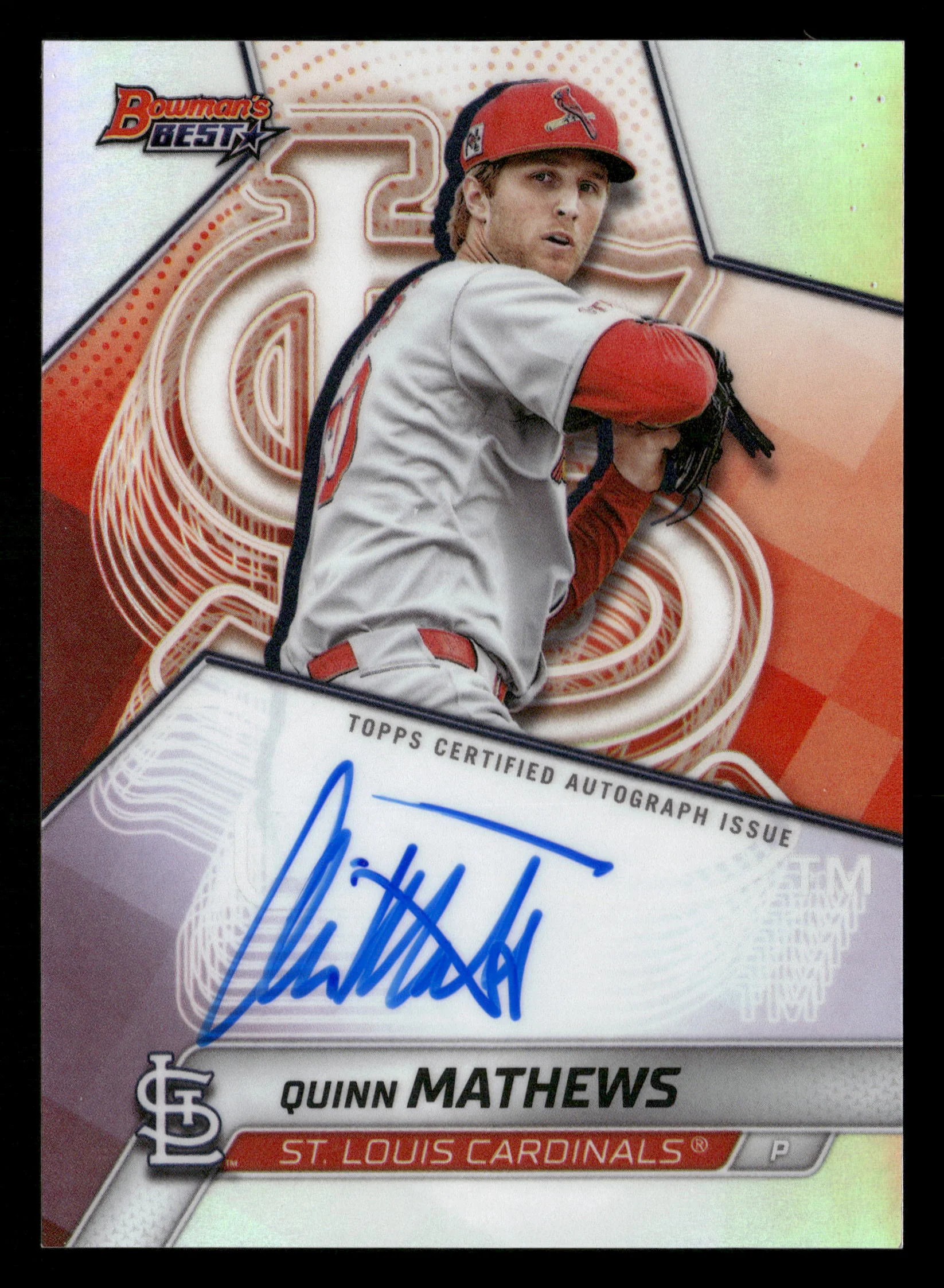 2025 Bowman's Best #B25-QM Quinn Mathews Best of 2025 Autographs