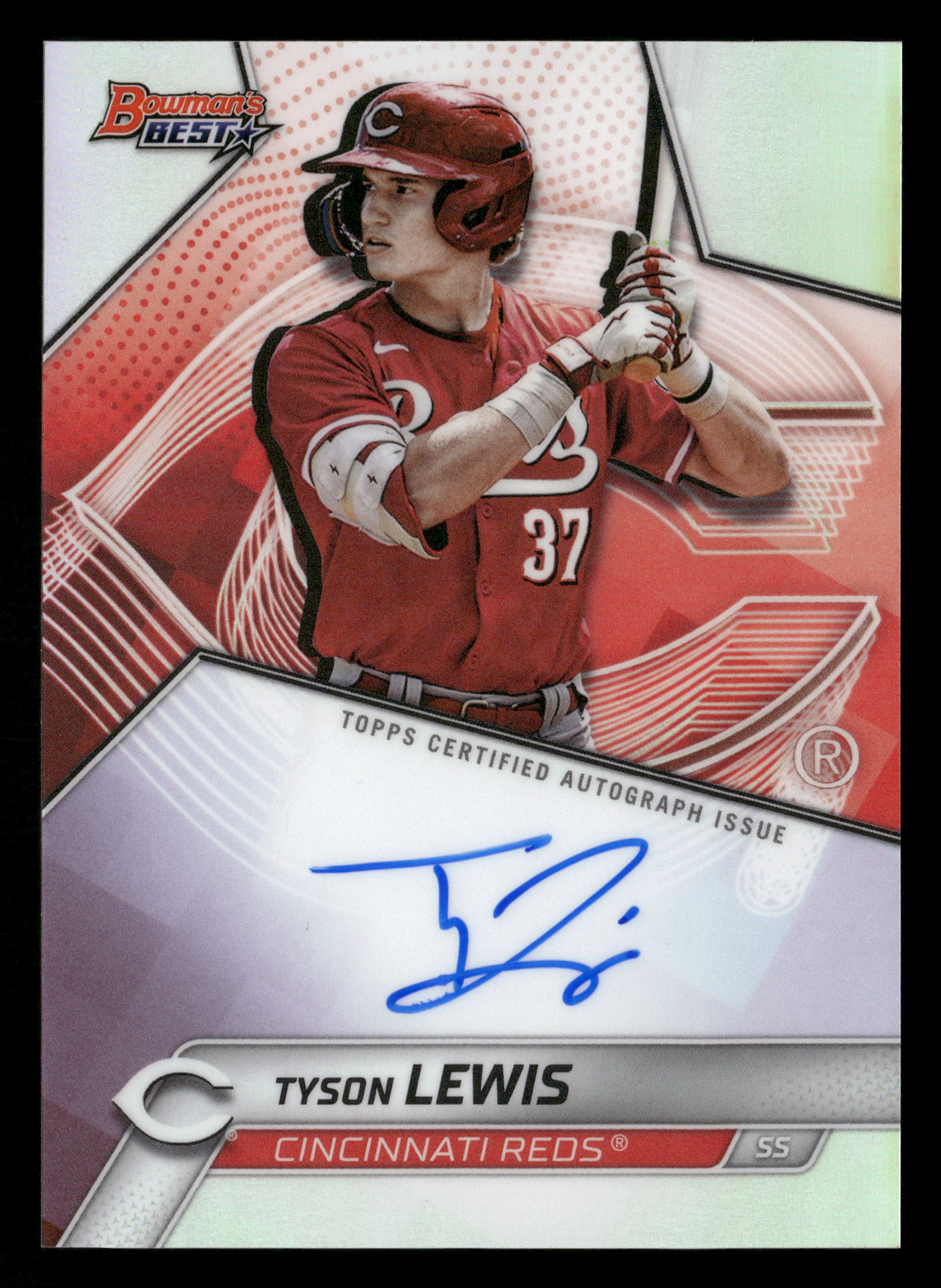 2025 Bowman's Best #B25-TLE Tyson Lewis Best of 2025 Autographs Refractors