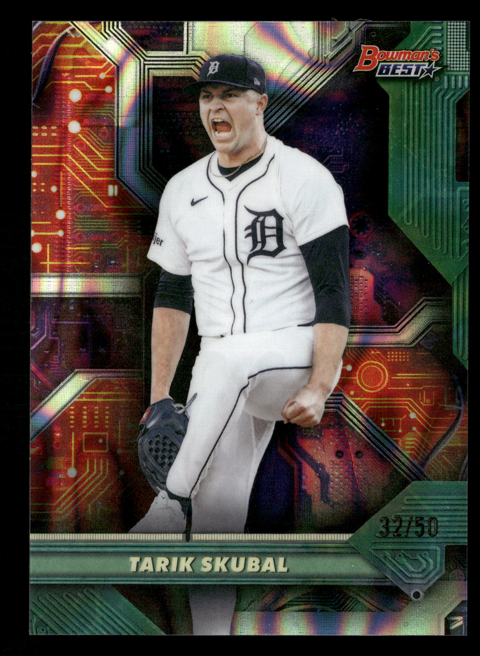 2025 Bowman's Best #C-17 Tarik Skubal Circuitry Lava Refractors #/50