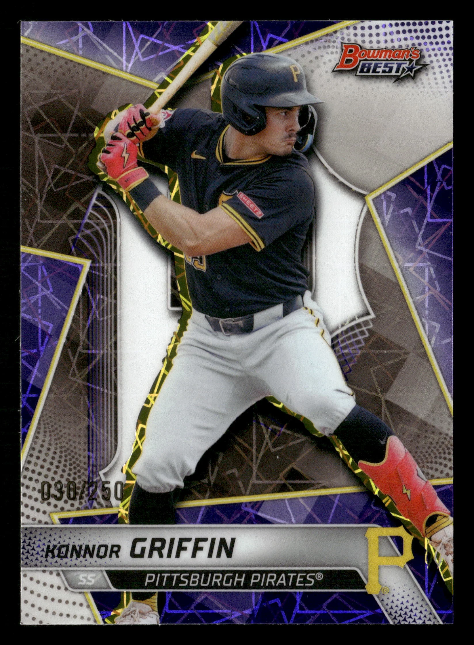 2025 Bowman's Best #TP-27 Konnor Griffin Purple Lazer Refractors #/250
