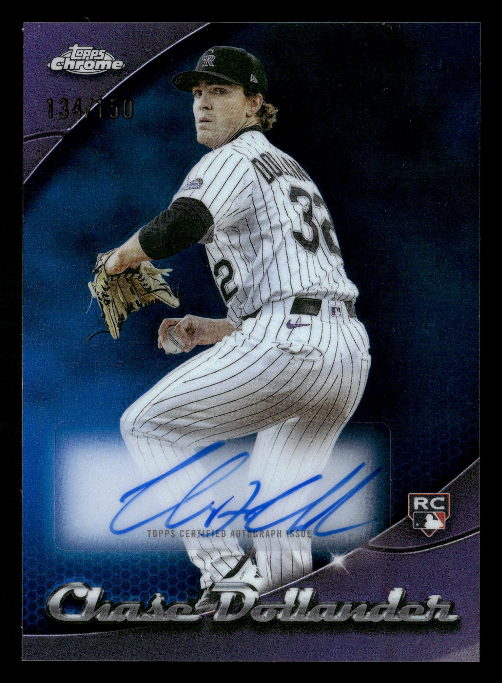 2025 Chrome Update #CHRU-CD Chase Dollander Chromeography Blue Refractor #/150