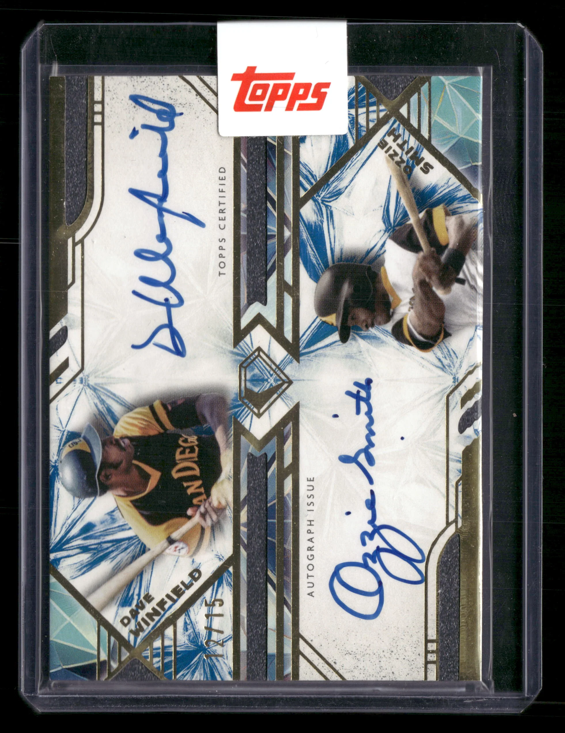 2025 Diamond Icons Ozzie Smith/Dave Winfield Iconic Dual Auto Blue #/15