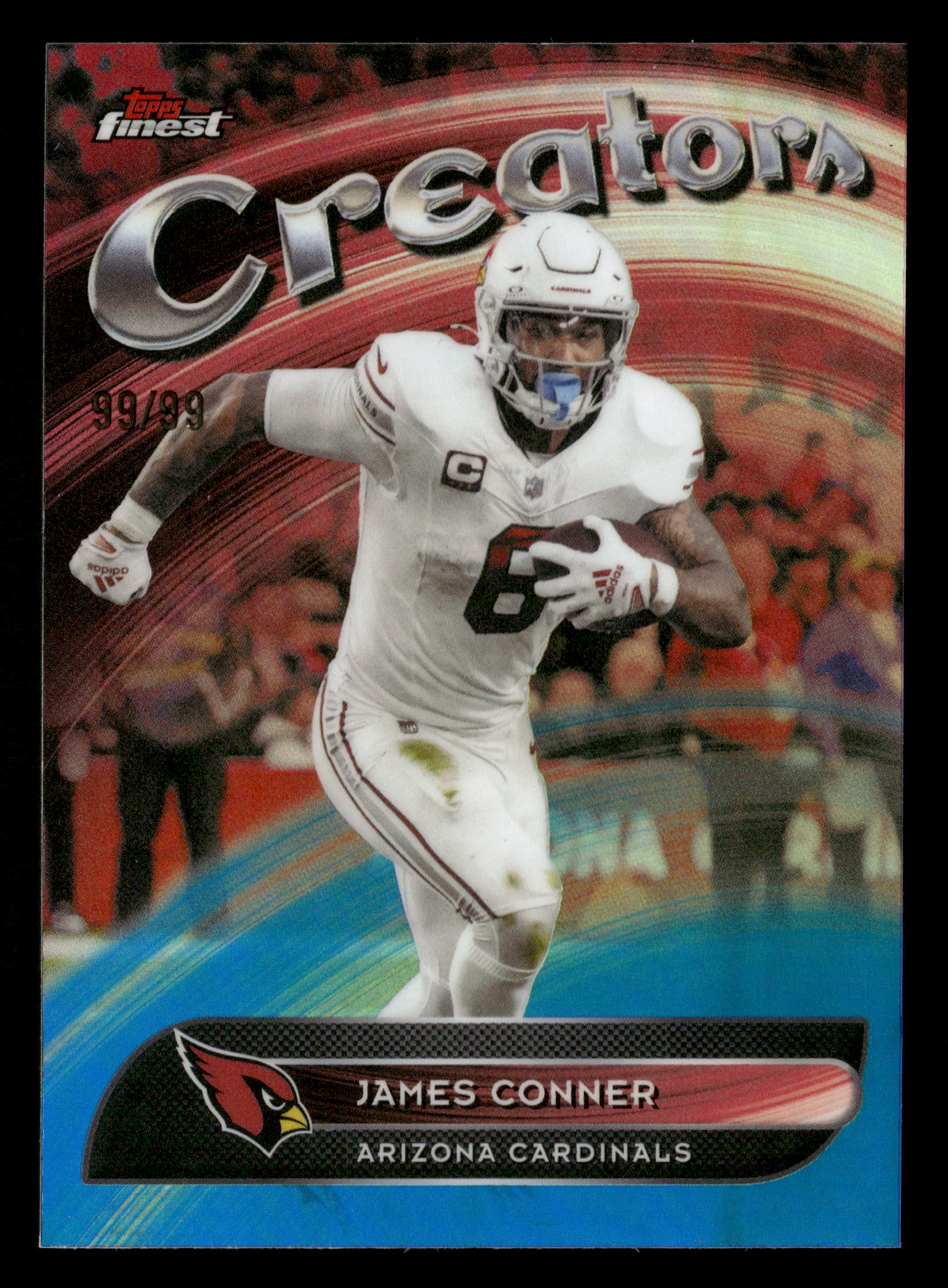 2025 Finest #CR-1 James Conner Creators Blue Refractor #/99