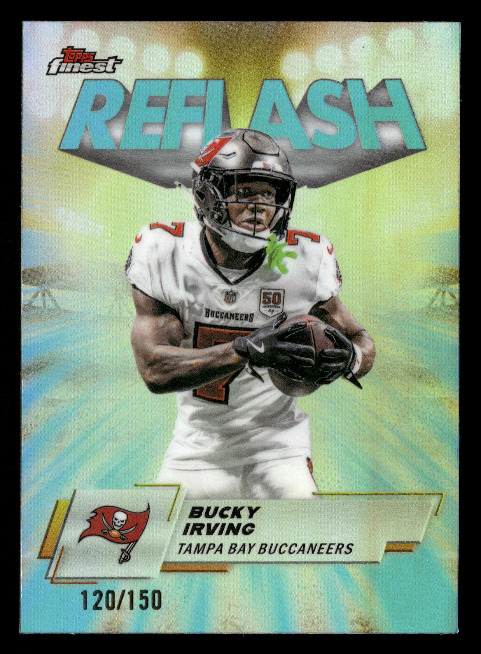 2025 Finest #RF-9 Bucky Irving Reflash Sky Blue Refractor #/150