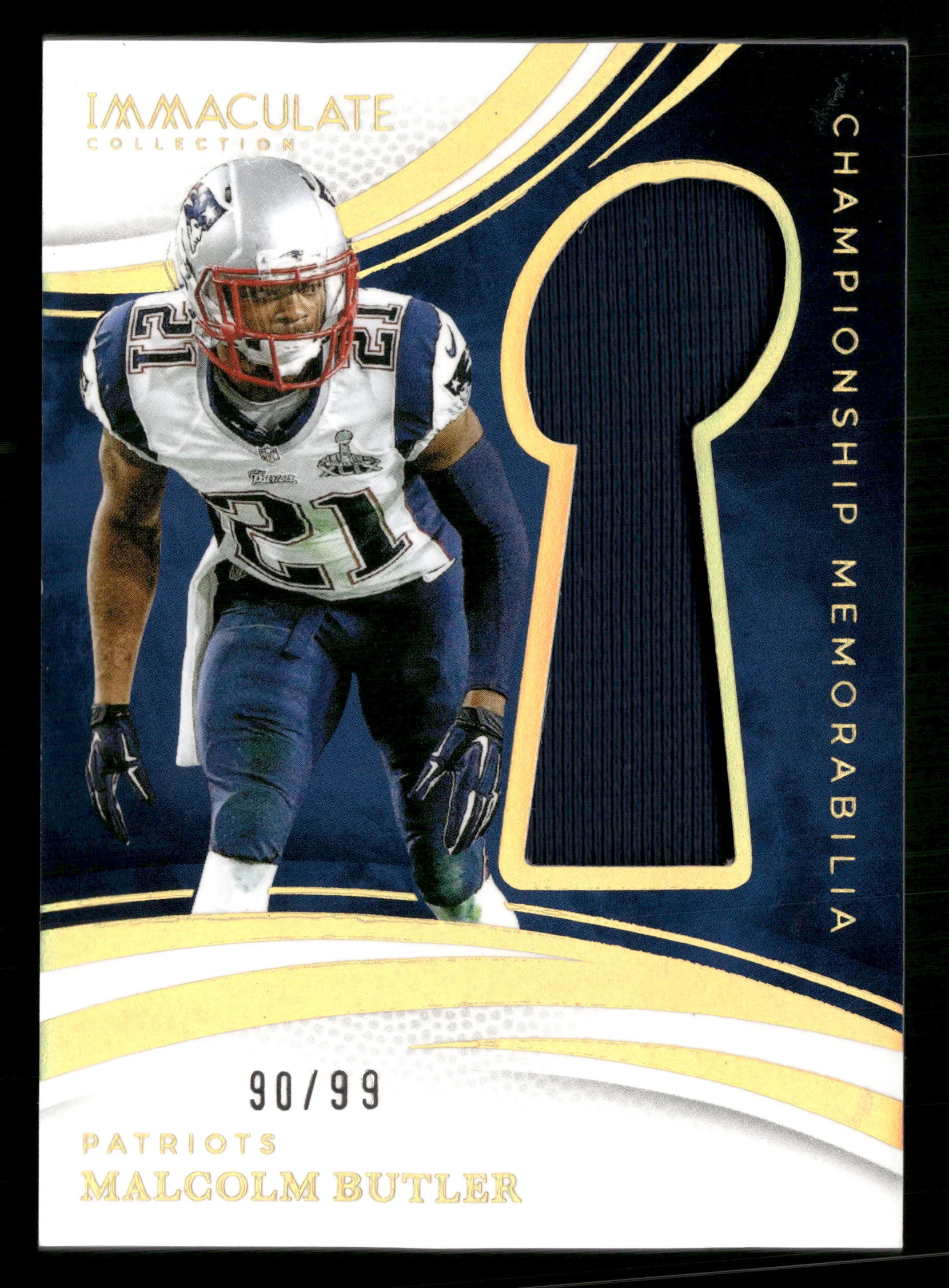 2025 Immaculate #CM-MBR Malcolm Butler Championship Memorabilia #/99