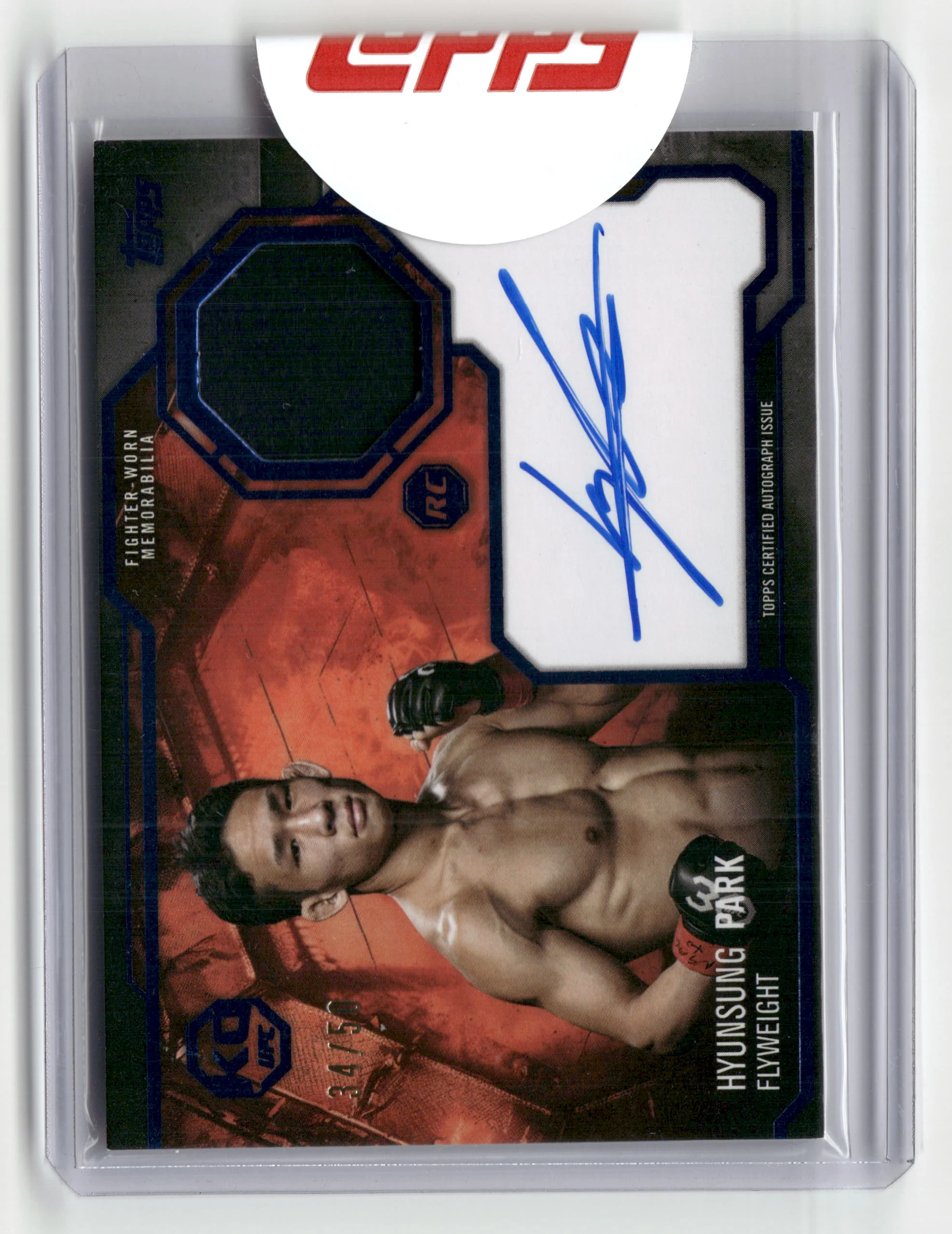 2025 Knockout UFC #KAR-HS Hyunsung Park Knockout Autograph Relics Blue #/50