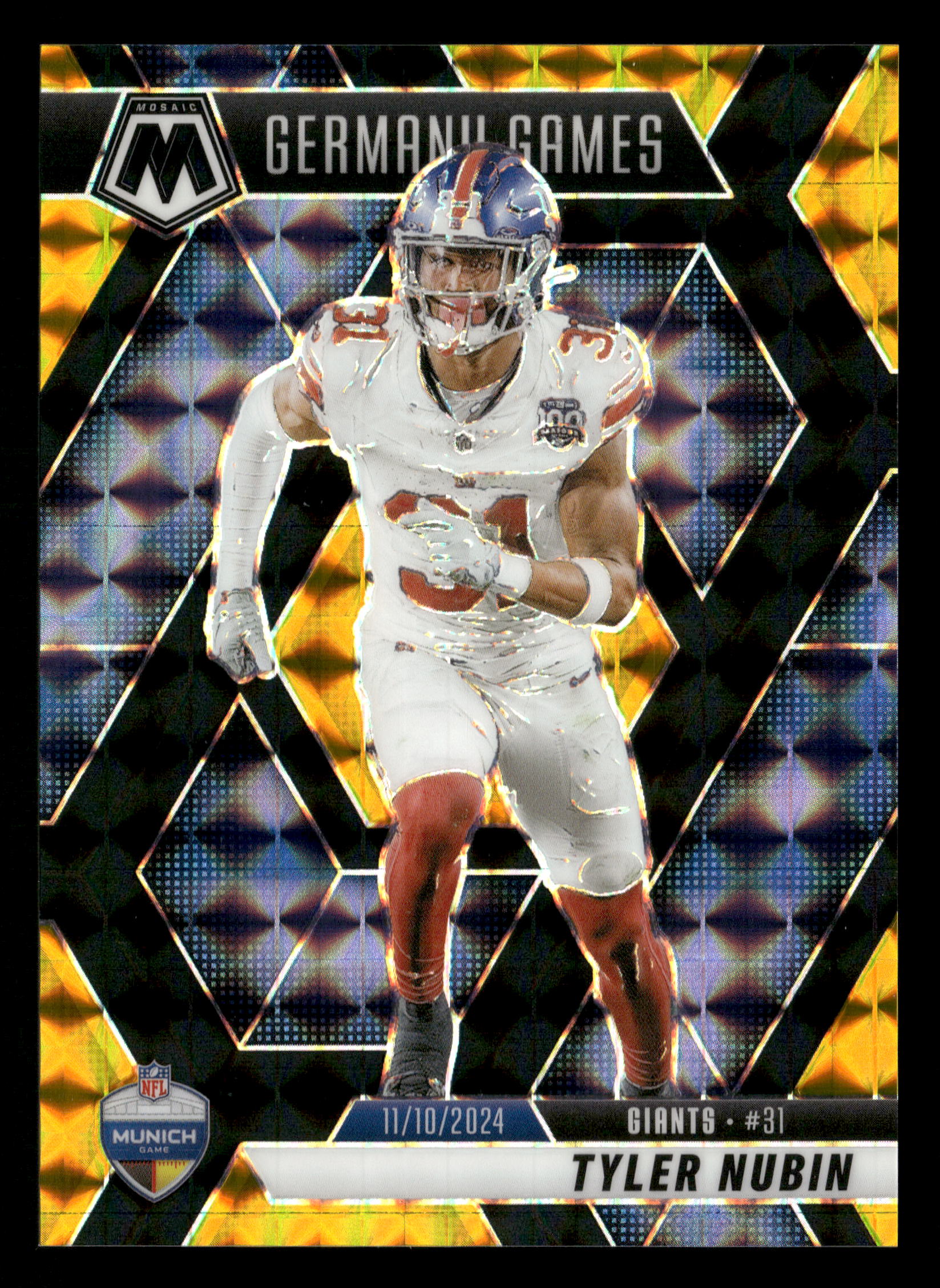 2025 Mosaic #261 Tyler Nubin Black Gold Prizm #/8