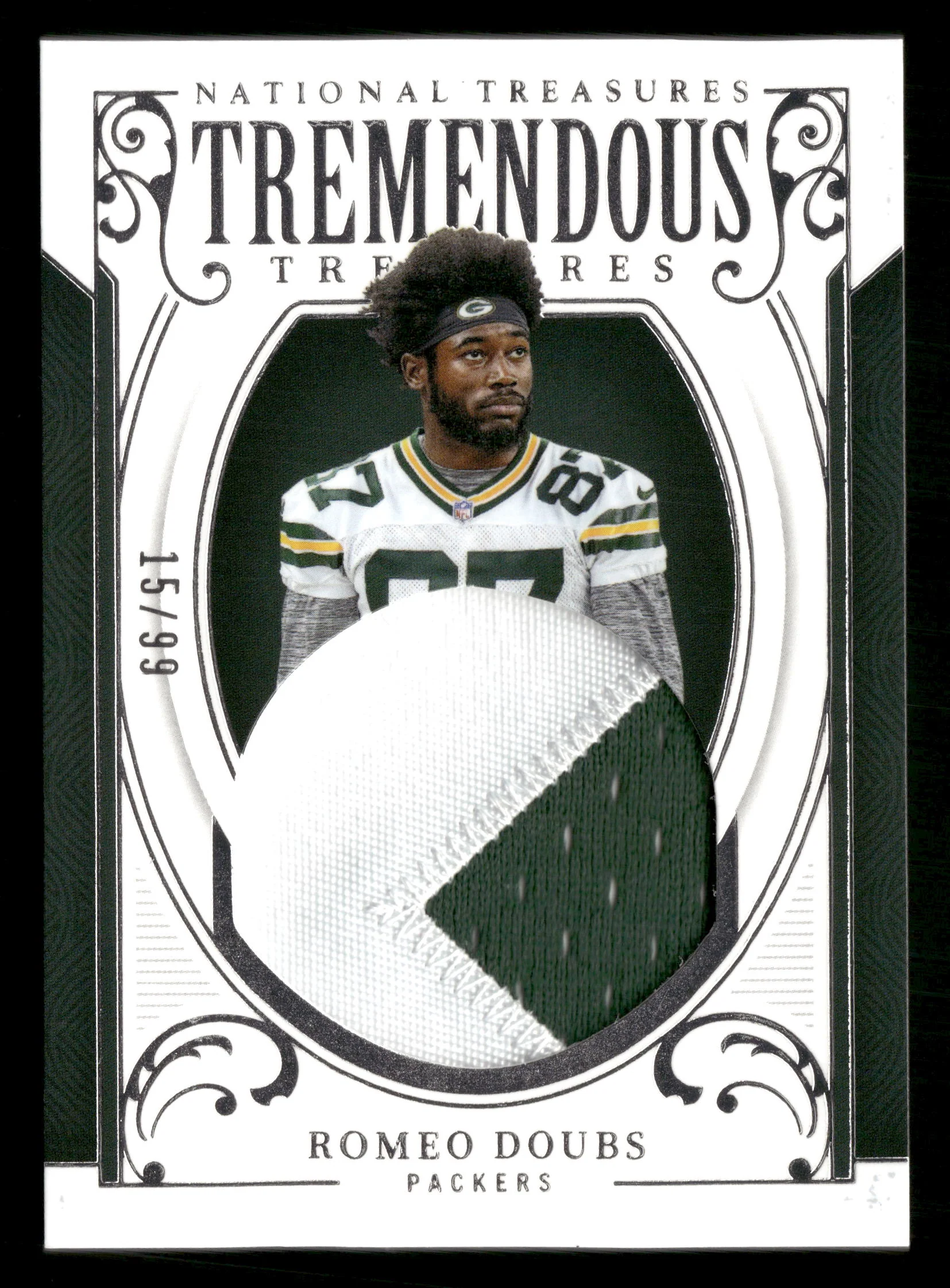 2025 Panini National Treasures #TT-RDS Romeo Doubs Tremendous Treasures #/99
