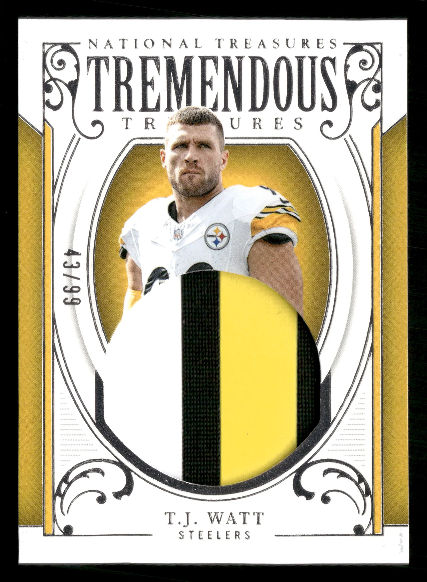 2025 Panini National Treasures #TT-TWT T.J. Watt Tremendous Treasures #/99