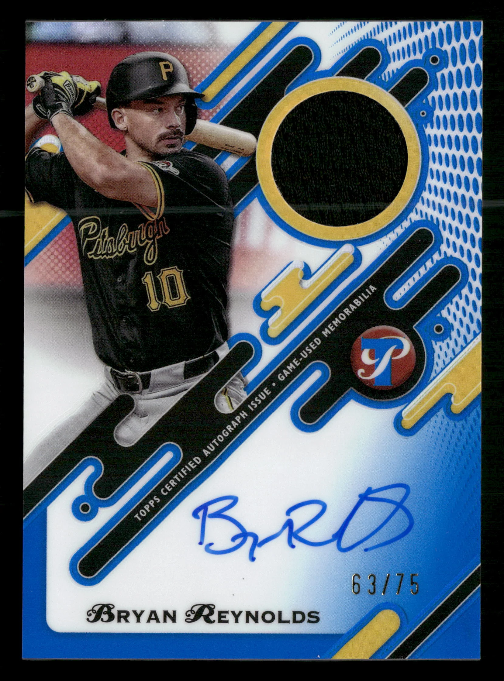 2025 Pristine #PPAR-BRE Bryan Reynolds Pristine Pieces Auto Relics Blue #/75