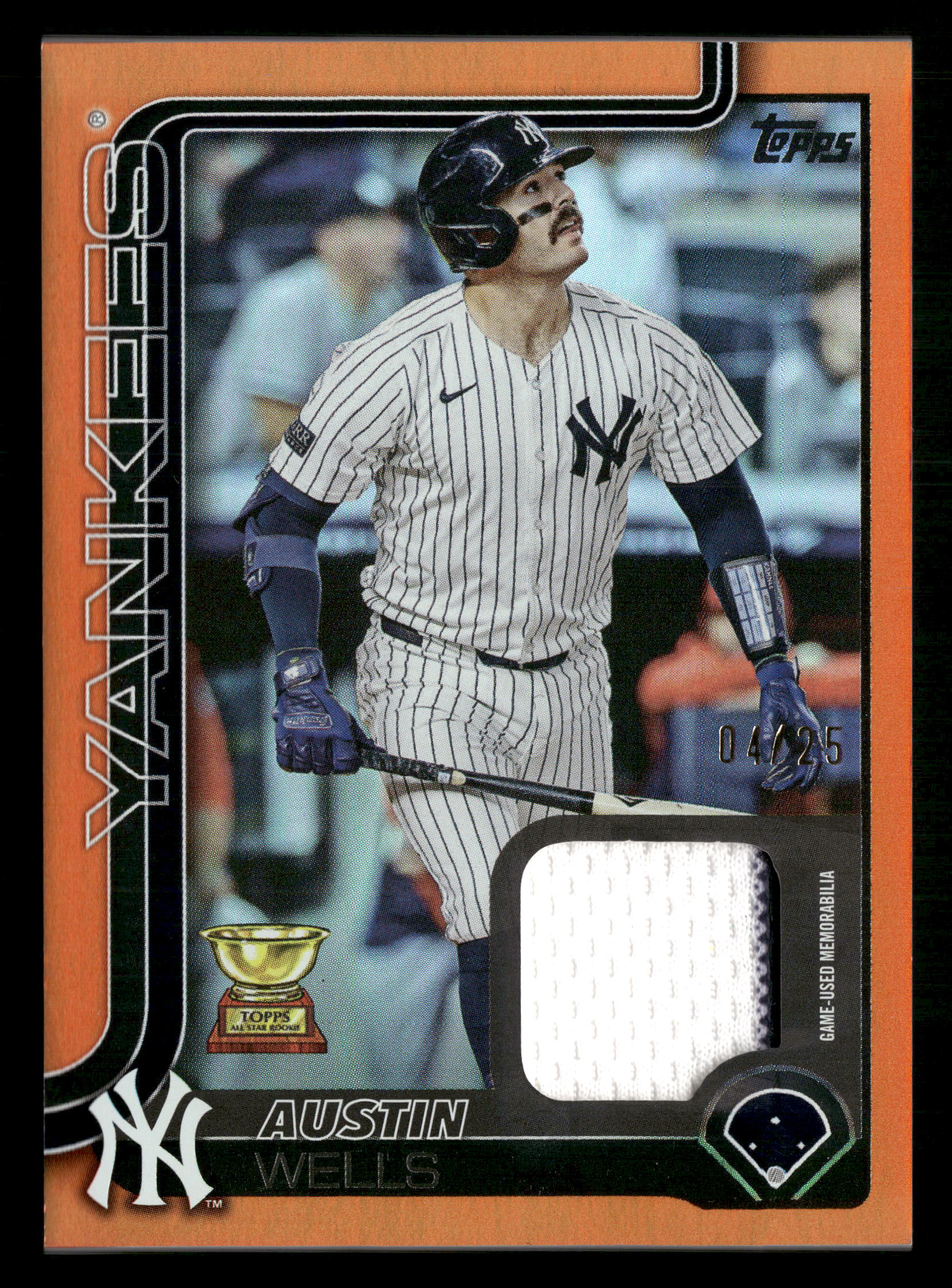 2025 Series 2 #591 Austin Wells Game-Used Relics Orange #/25
