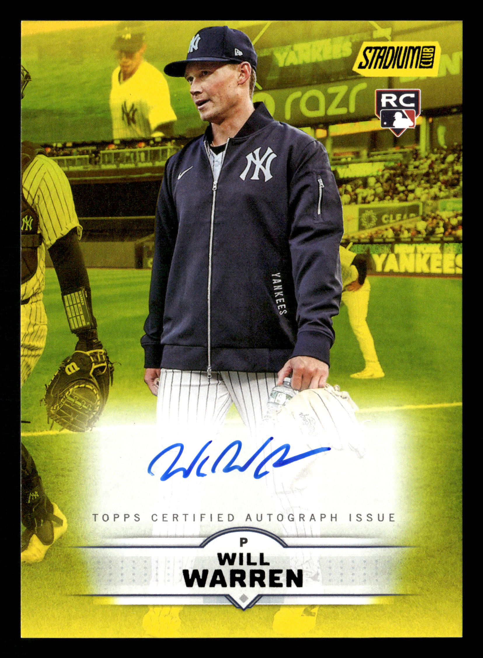 2025 Stadium Club #SCBA-WWA Will Warren Base Autographs Yellow Foil