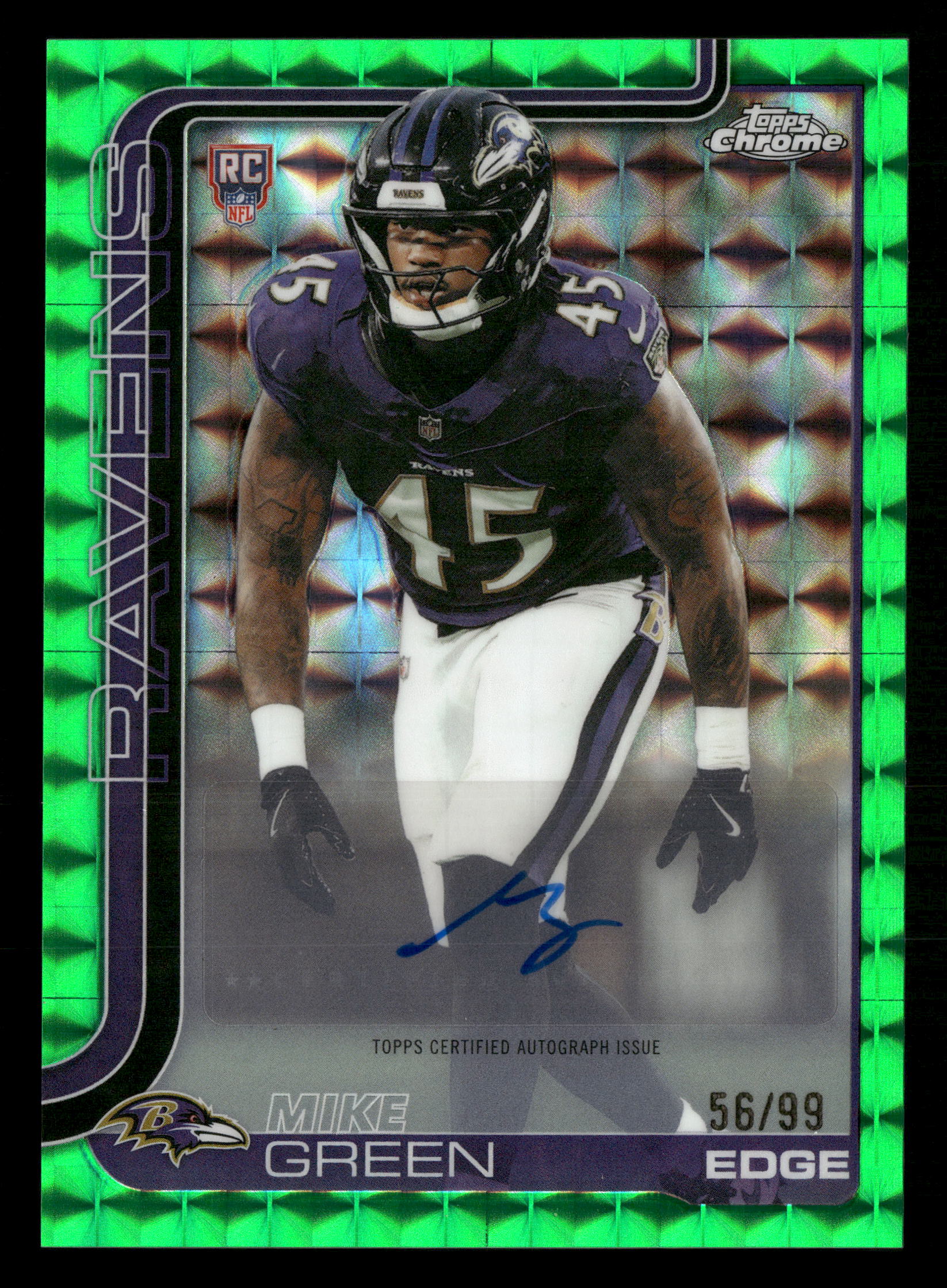 2025 Topps Chrome #376 Mike Green Refractor Auto /99
