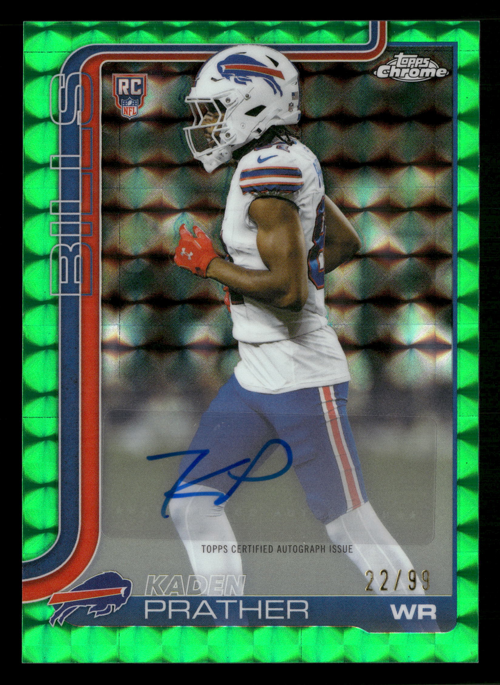 2025 Topps Chrome #394 Kaden Prather Refractor Green Auto /99