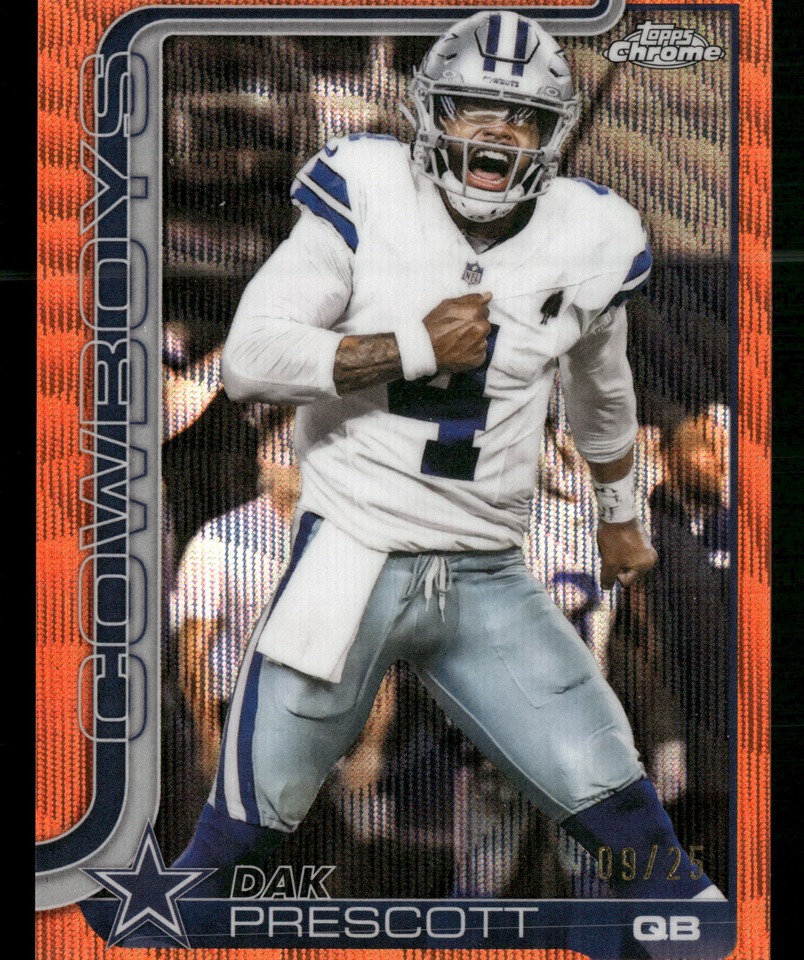 2025 Topps Chrome #79 Dak Prescott Ray Wave Refractor /25
