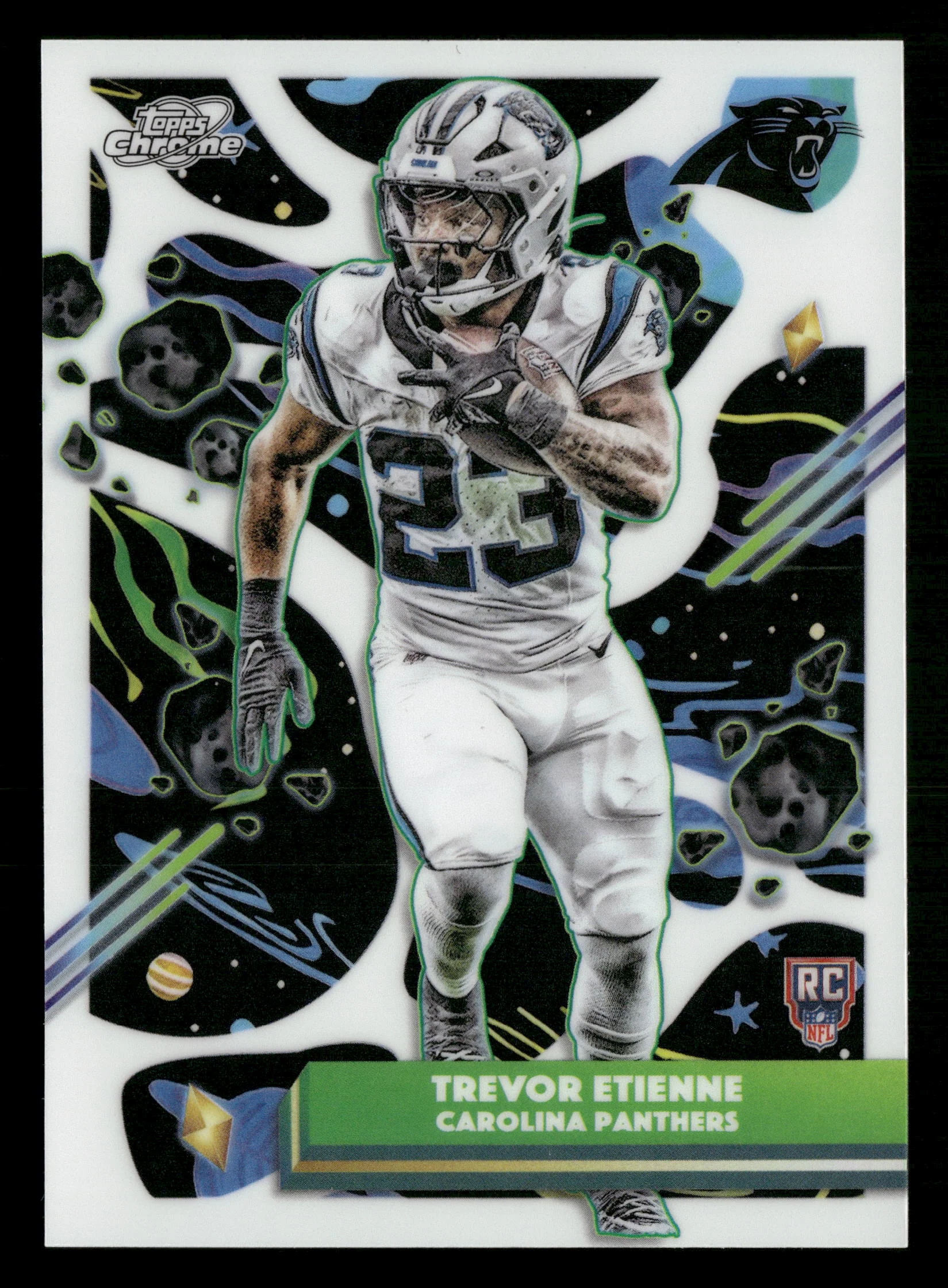2025 Topps Chrome Cosmic #115 Trevor Etienne White Hole Refractor