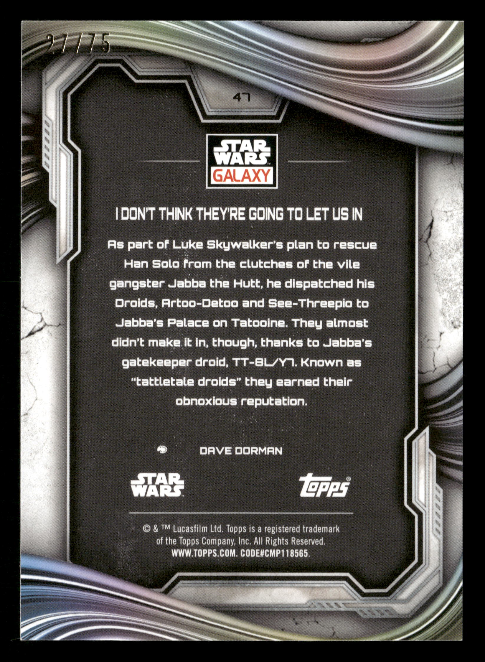 2025 Topps Chrome Galaxy #47 I Don't Think They're Going To Let Us In Prism /75 - Image 2