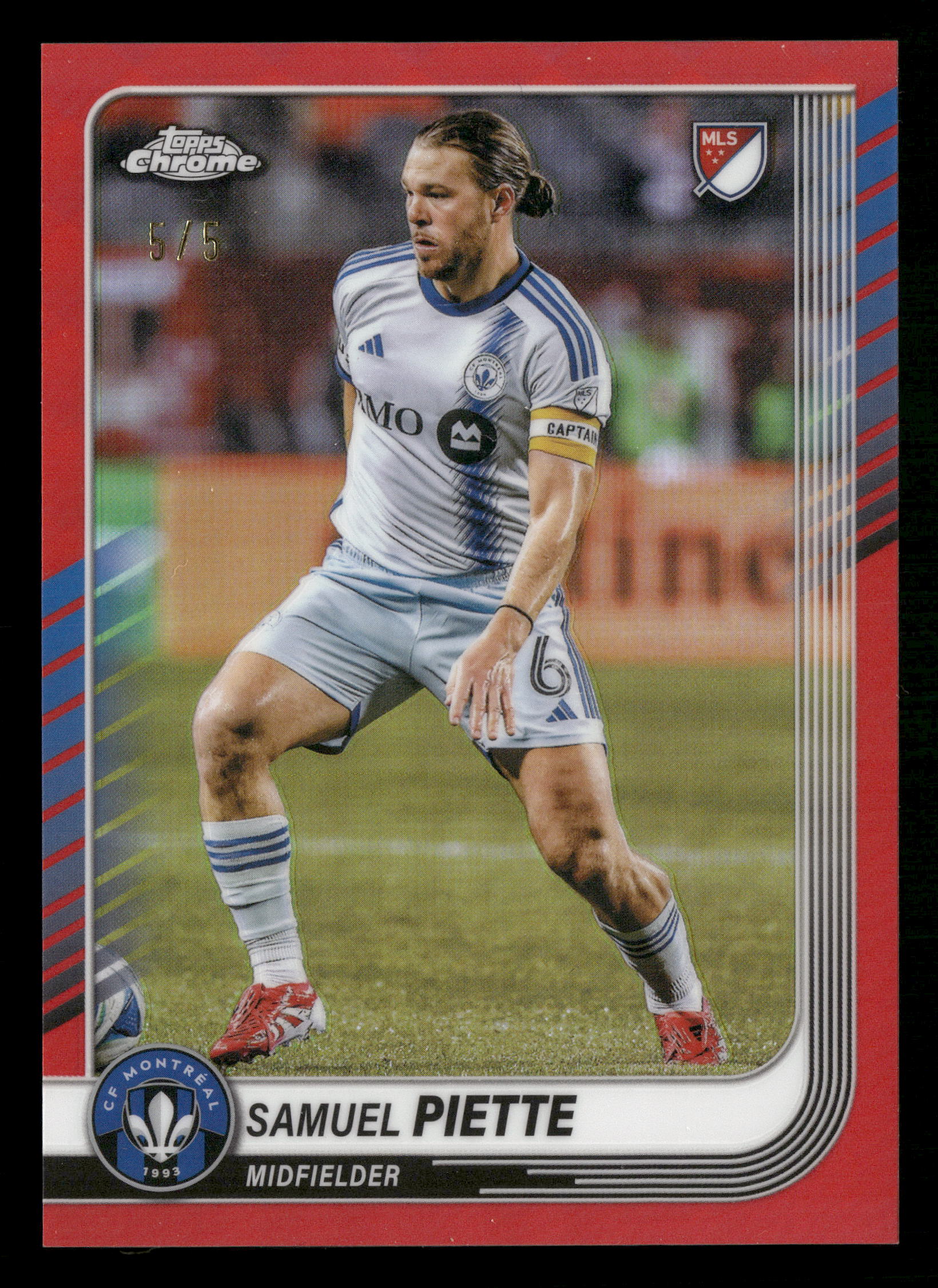 2025 Topps Chrome MLS #47 Samuel Piette Red Refractor #/5