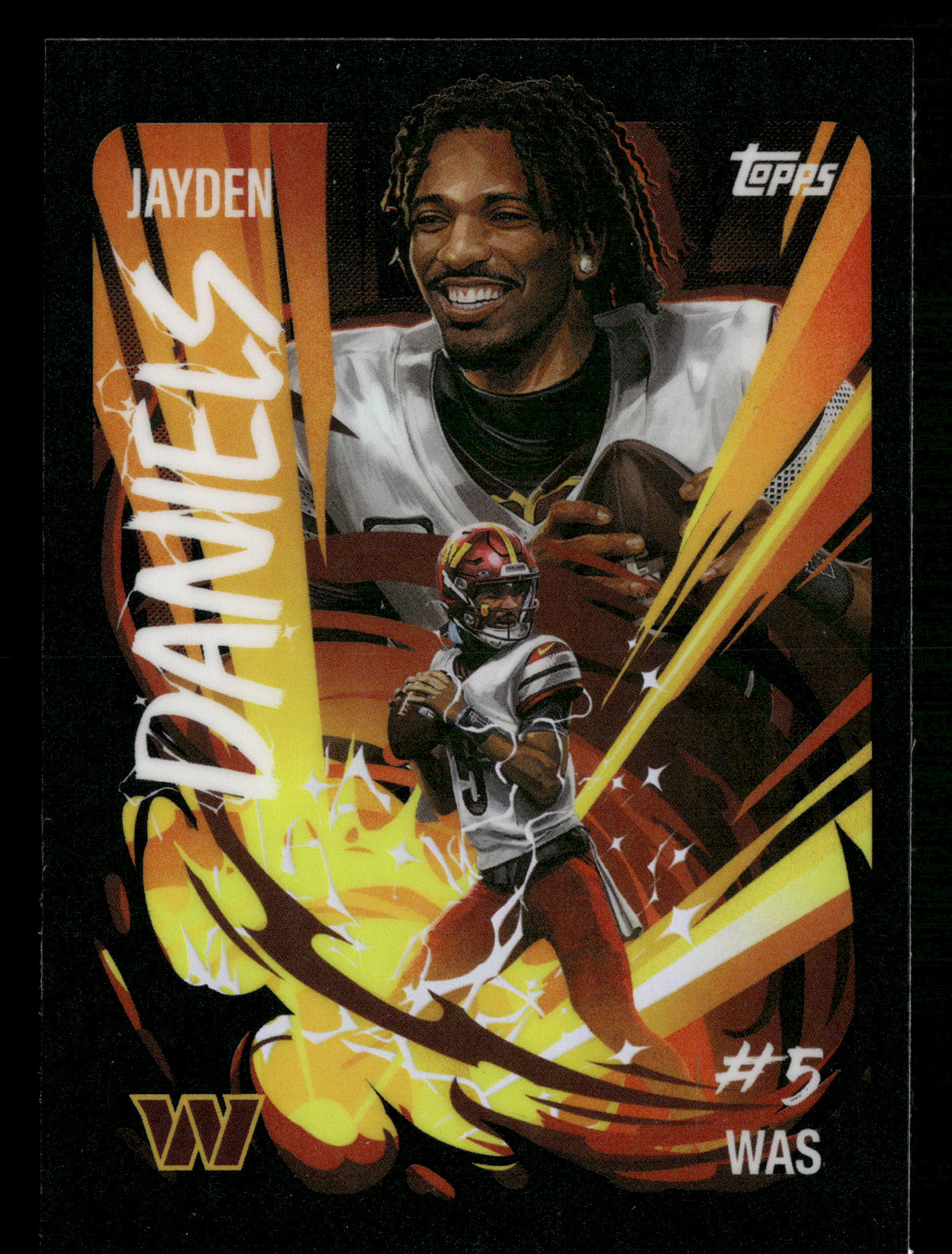 2025 Topps Chrome #UV-19 Jayden Daniels Ultra-Violet All-Stars