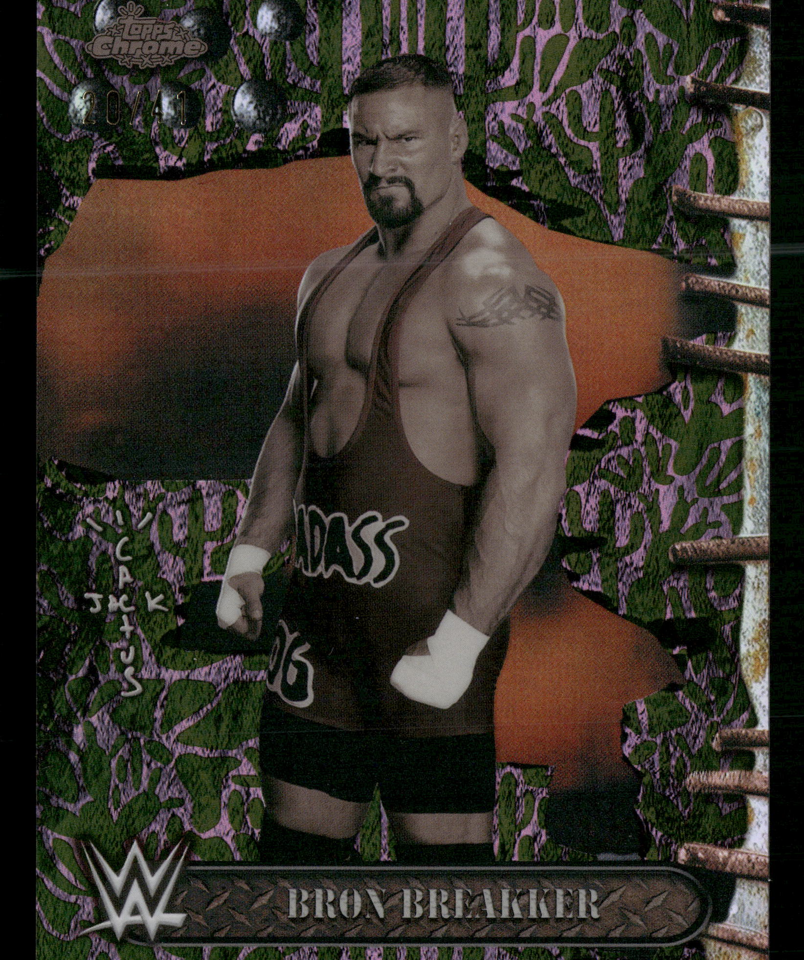 2025 Topps Chrome WWE x Cactus Jack #31 Bron Breakker Cactus Jack #/41