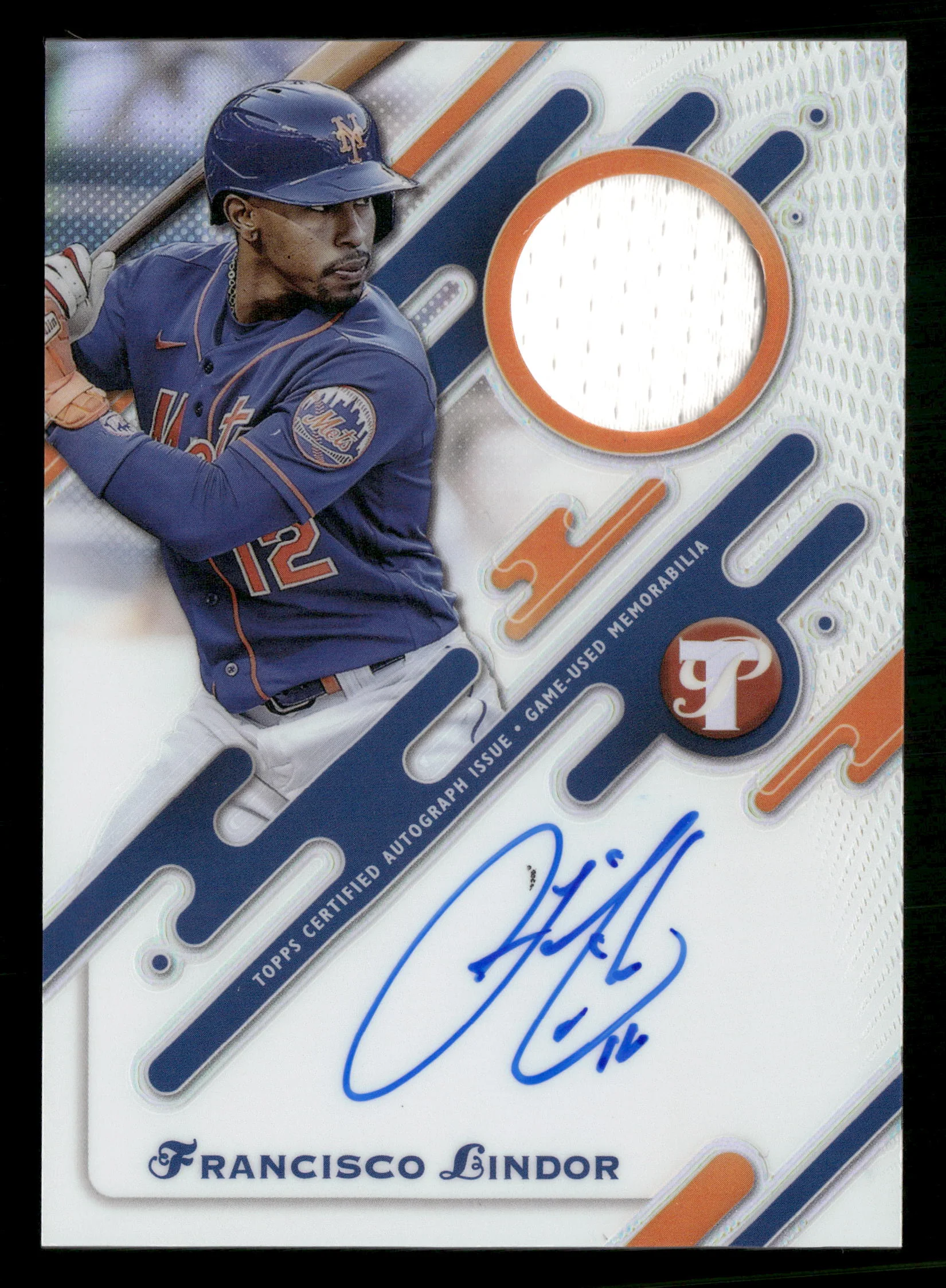 2025 Topps Pristine #PPAR-FL Francisco Lindor Pristine Pieces Autographs Relics