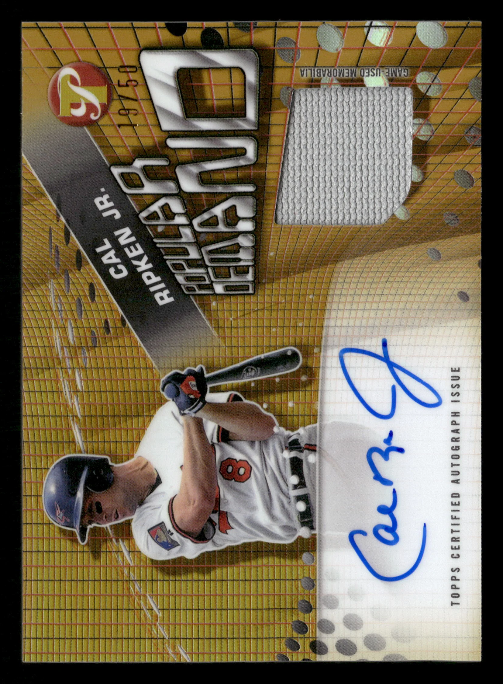 2025 Topps Pristine #PPDAR-CR Cal Ripken Jr. Popular Demand Auto Relic Gold #/50