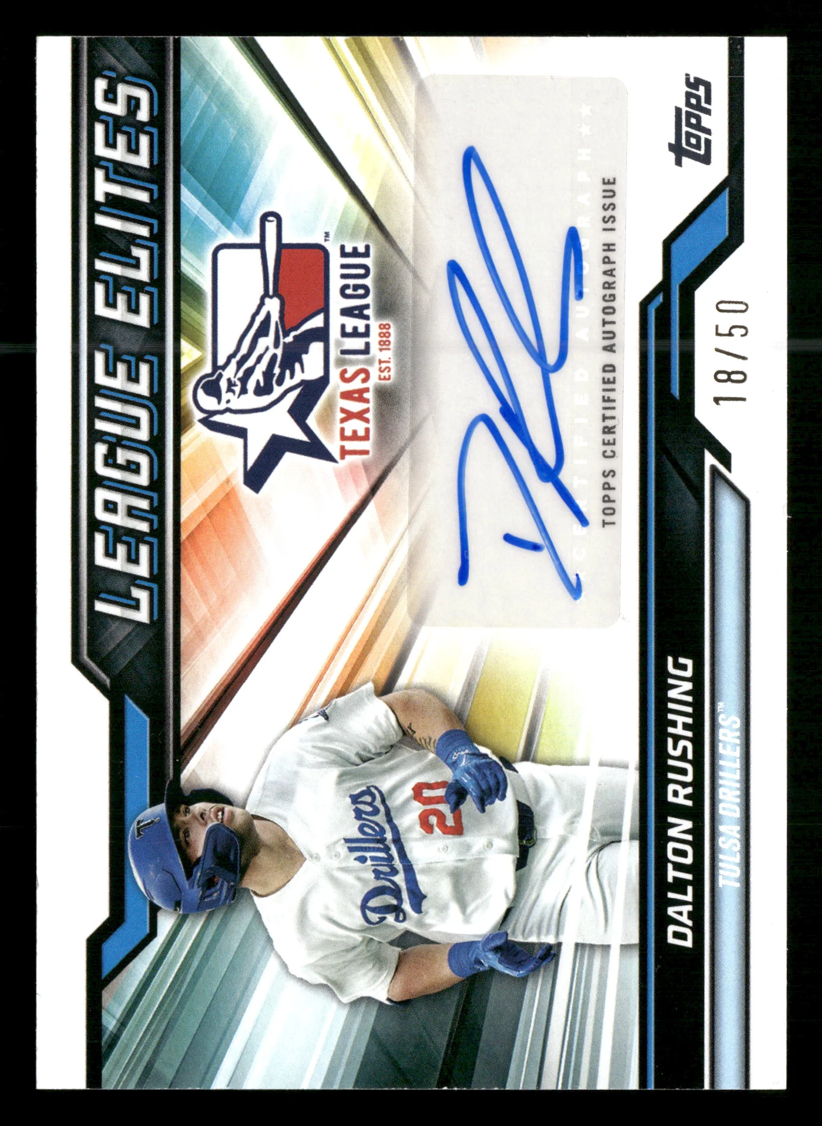 2025 Topps Pro Debut #LEA-DR Dalton Rushing League Elites Autographs #/50