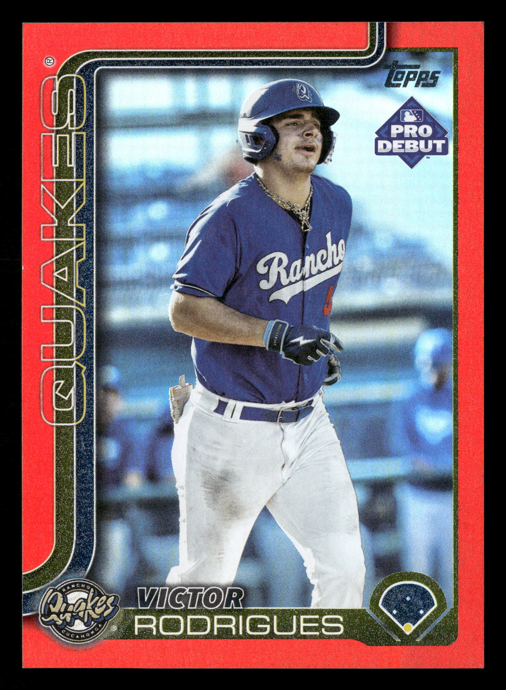 2025 Topps Pro Debut #PD-66 Victor Rodrigues Red Foil #/10