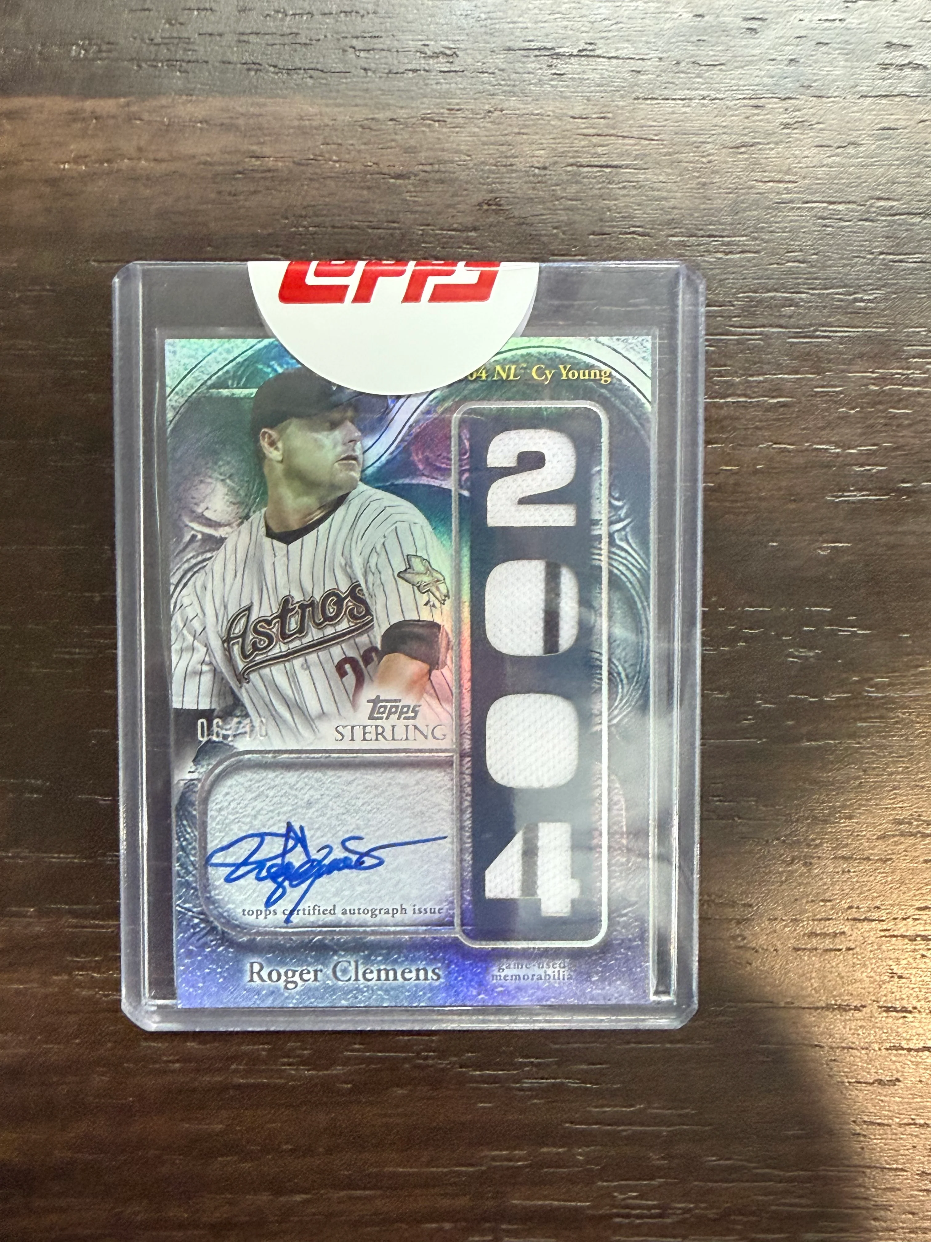 2025 Topps Sterling Baseball #SA-RC Roger Clemens Sterling Awards Auto Relic /10